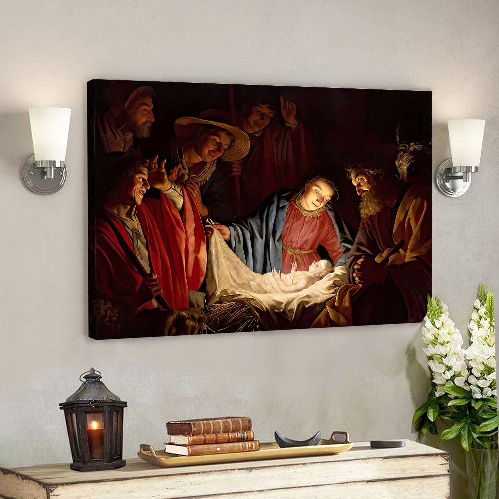 Jesus And The Child – Jesus Canvas Painting – Jesus Poster – Jesus Canvas Wall Art – Christian Canvas Prints – Gift For Christian