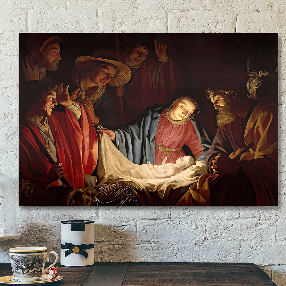 Jesus And The Child – Jesus Canvas Painting – Jesus Poster – Jesus Canvas Wall Art – Christian Canvas Prints – Gift For Christian