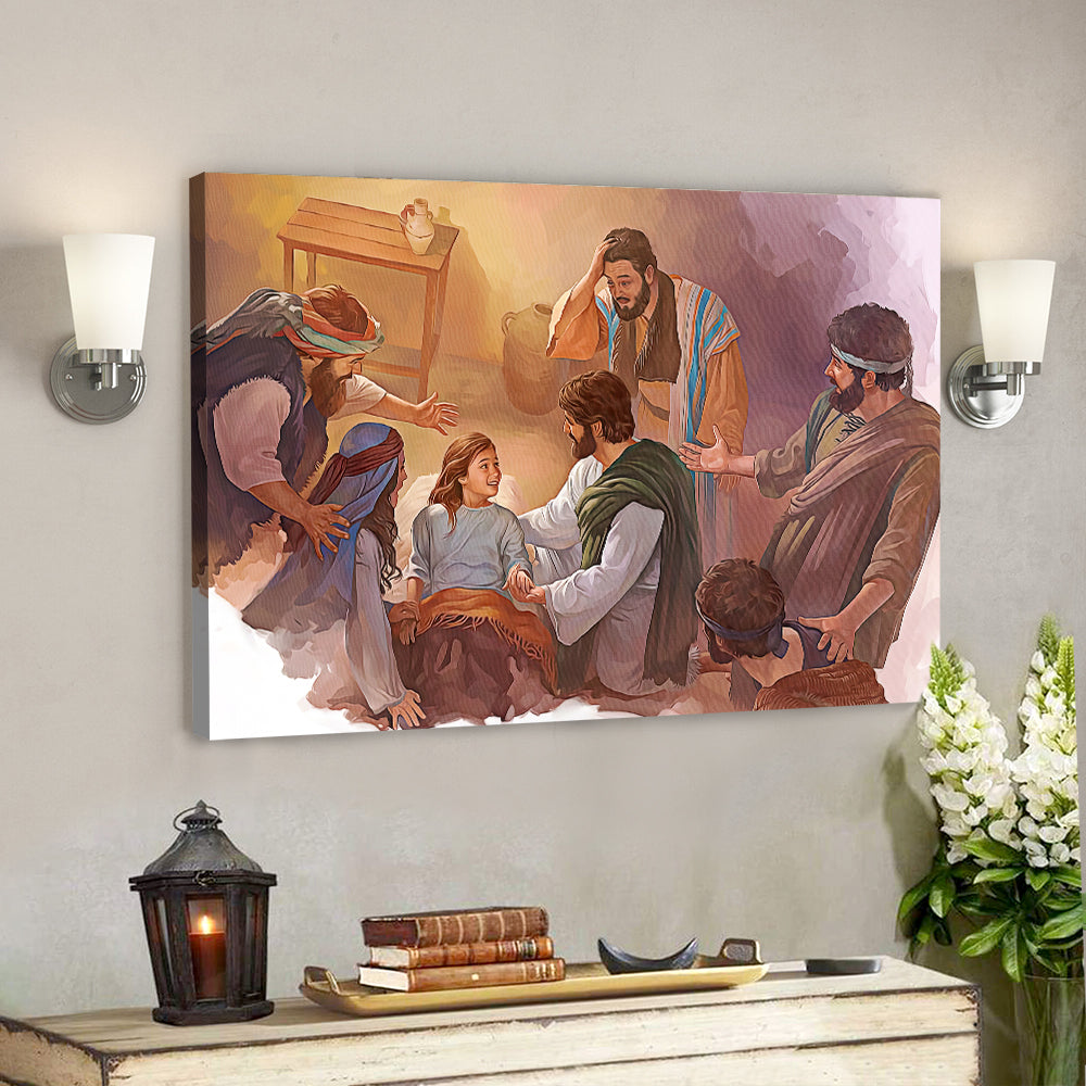 Jesus And The People – Jesus Canvas Painting – Jesus Poster – Jesus Canvas – Christian Canvas Prints – Gift For Christian