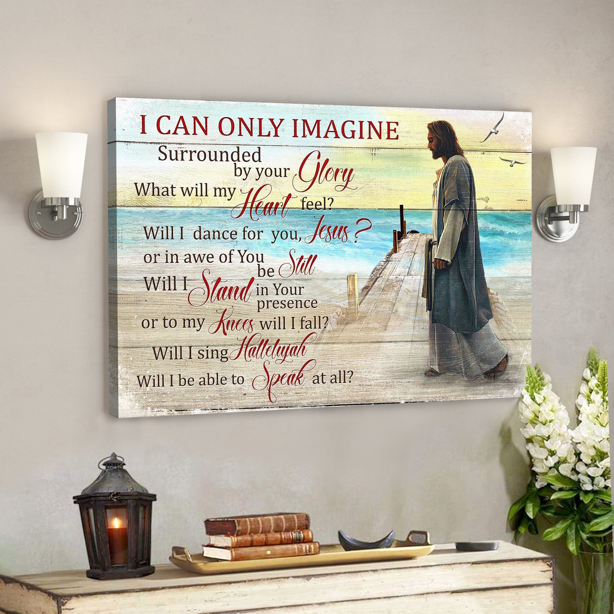 Jesus And The Sea – I Can Only Imagine – Bible Verse Canvas – Scripture Canvas Wall Art