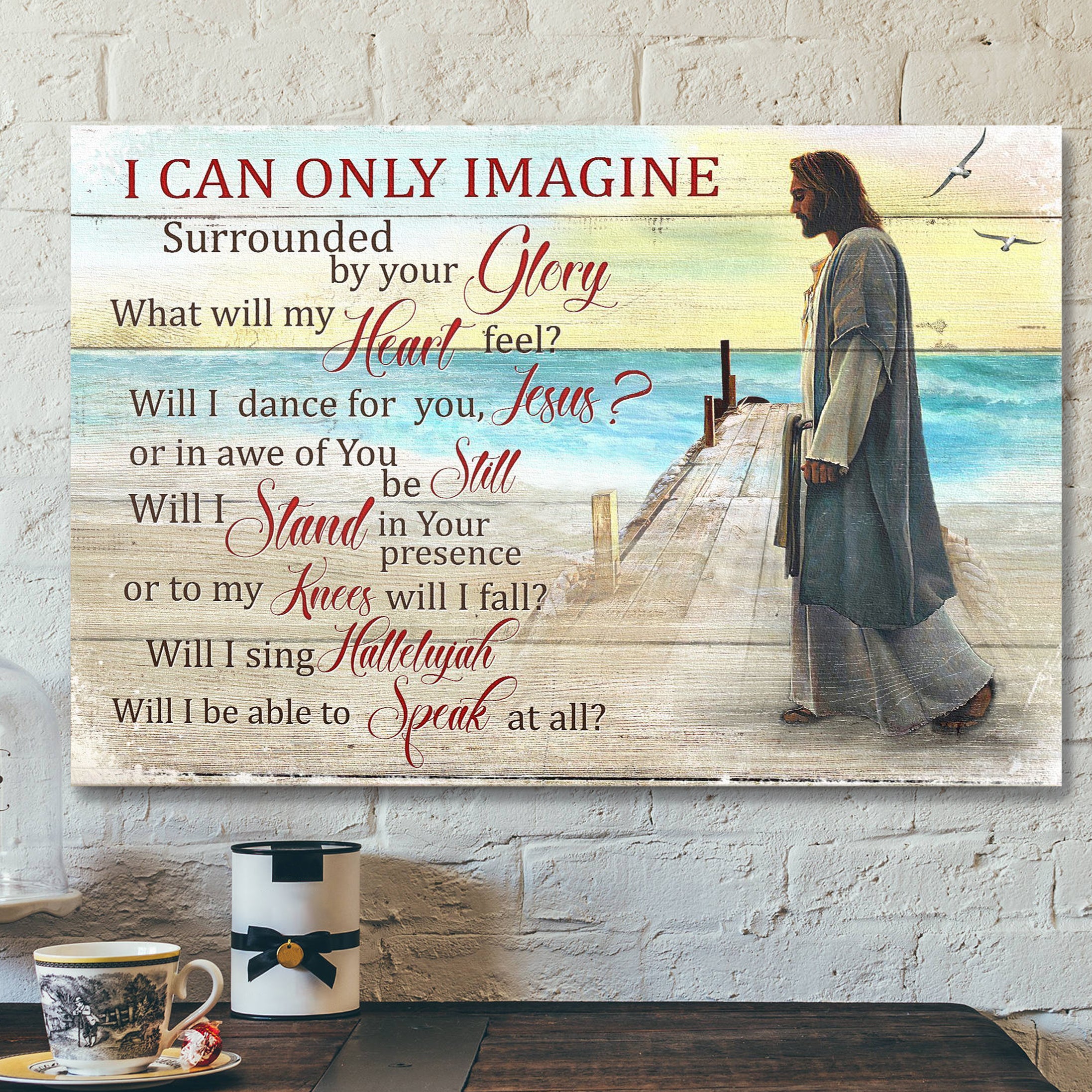 Jesus And The Sea – I Can Only Imagine – Bible Verse Canvas – Scripture Canvas Wall Art