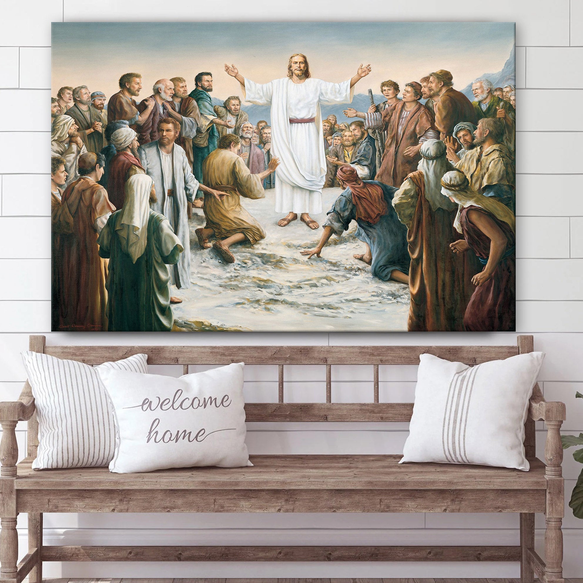 Jesus Appearing To The Five Hundred Canvas Wall Art – Easter Wall Art – Christian Canvas Wall Art