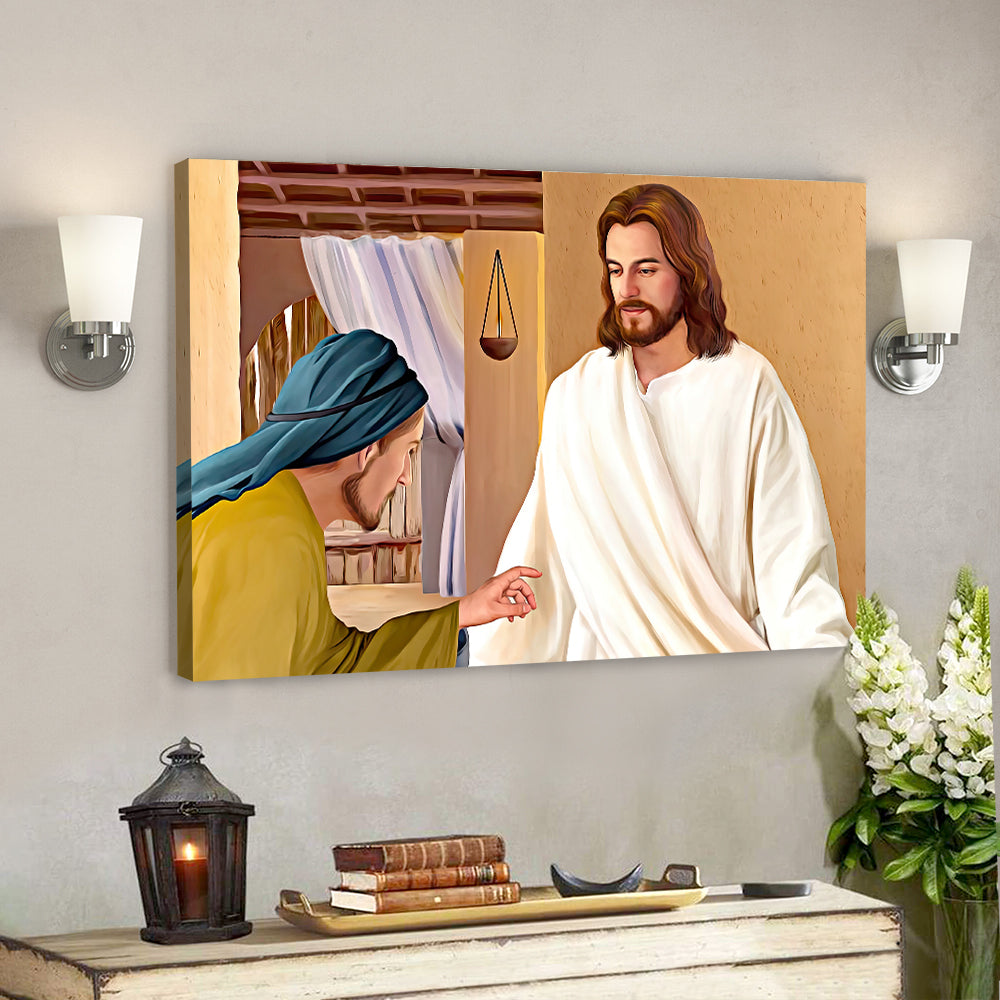 Jesus Appears To The Disciples – Christian Gift – Jesus Canvas Painting – Jesus Canvas Art – Scripture Canvas