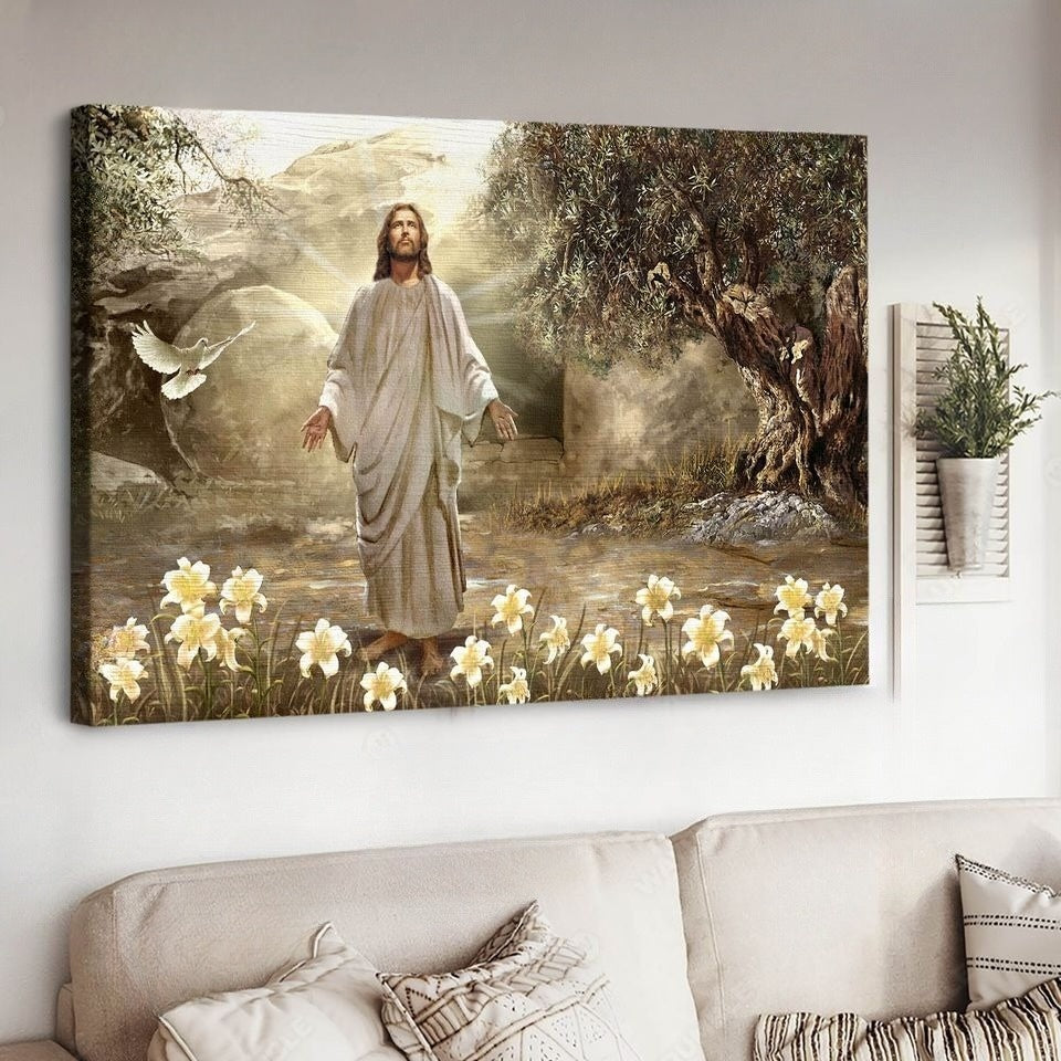 Jesus Bless Heaven Canvas Wall Art – Jesus Canvas Pictures – Christian Wall Posters