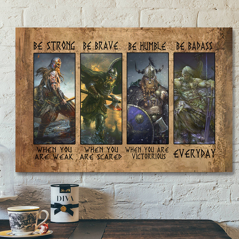 Jesus Canvas Art – Christian Canvas Wall Art – Be Strong Be Brave Canvas Poster