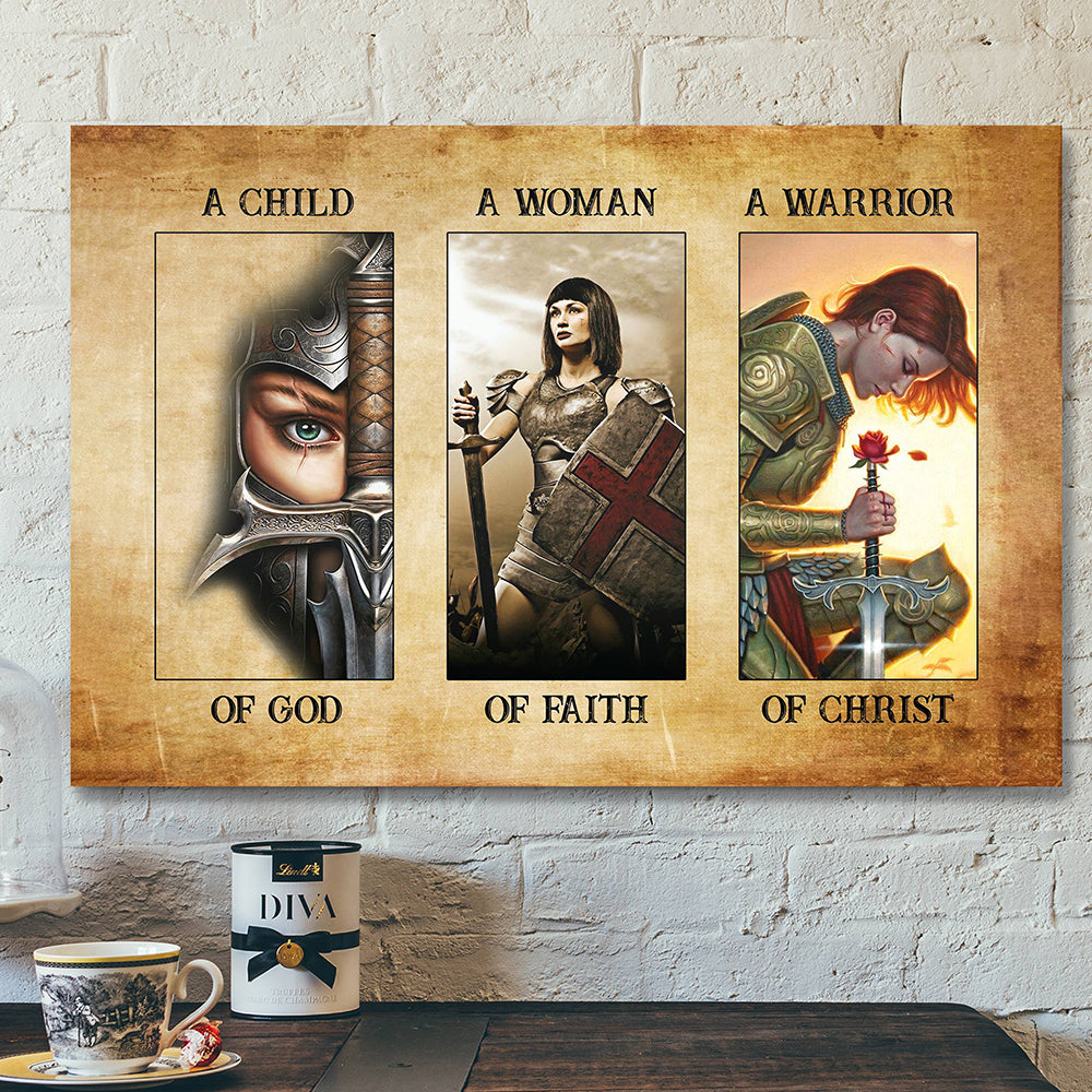 Jesus Canvas Art – Christian Canvas Wall Art – Be Strong Be Brave Canvas Poster