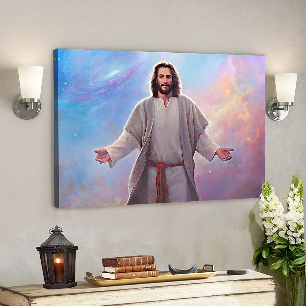 Jesus Canvas Art – Jesus Canvas – Bible Verse Canvas Wall Art – Scripture Canvas