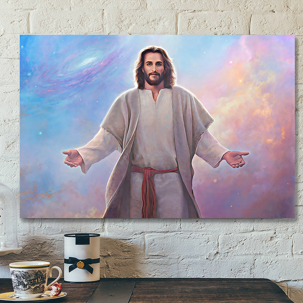 Jesus Canvas Art – Jesus Canvas – Bible Verse Canvas Wall Art – Scripture Canvas