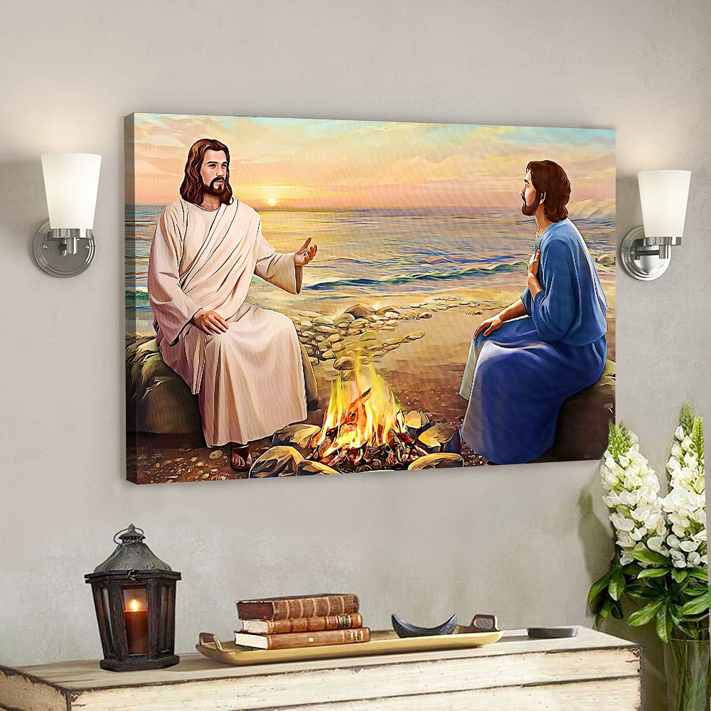 Jesus Canvas Painting 13 – Jesus Canvas Art – Bible Verse Canvas Wall Art – Scripture Canvas