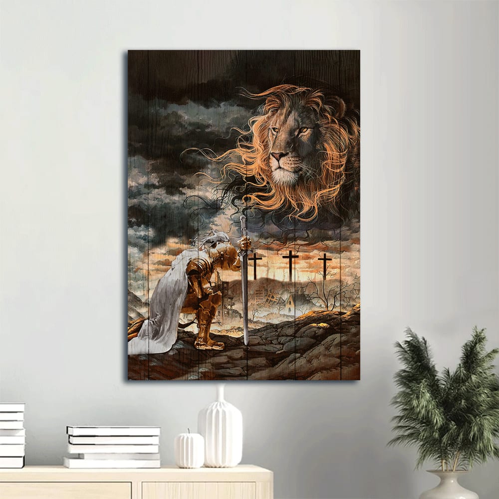 Jesus Christ Amazing Lion Face Warrior Jesus Painting Lion Of Judah Canvas Wall Art – Christian Wall Decor