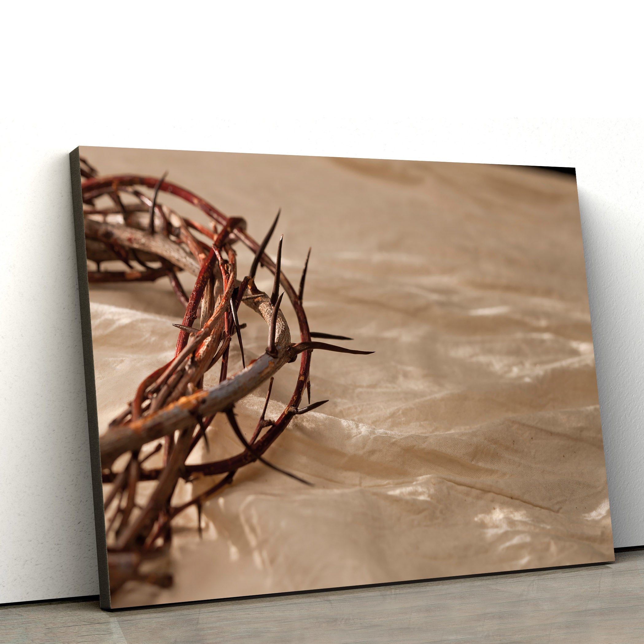 Jesus Christ Crown Of Thorns Canvas Wall Art – Easter Wall Art – Christian Canvas Wall Art