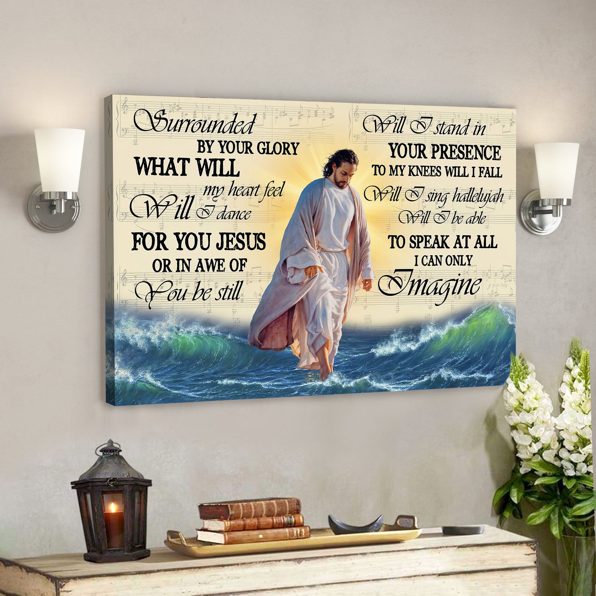 Jesus Christ I Can Only Imagine Canvas – Bible Verse Canvas – Scripture Canvas Wall Art