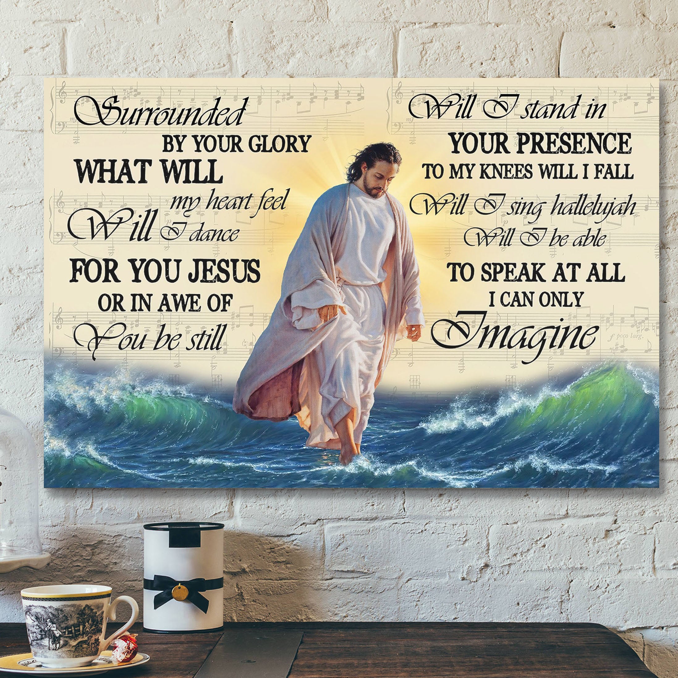 Jesus Christ I Can Only Imagine Canvas – Bible Verse Canvas – Scripture Canvas Wall Art