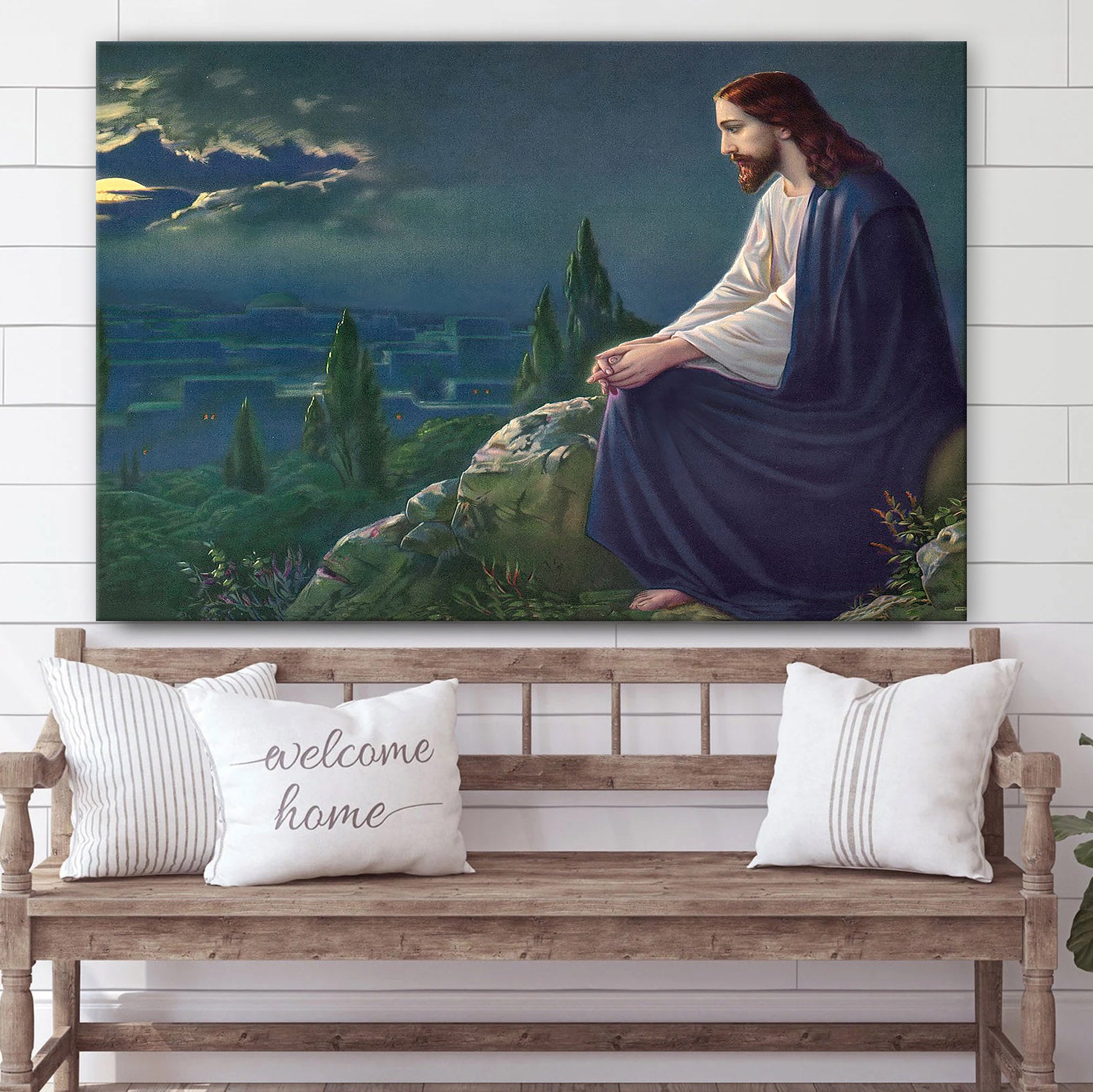 Jesus Christ On The Mount Canvas Pictures – Jesus Christ Canvas Art – Christian Wall Canvas