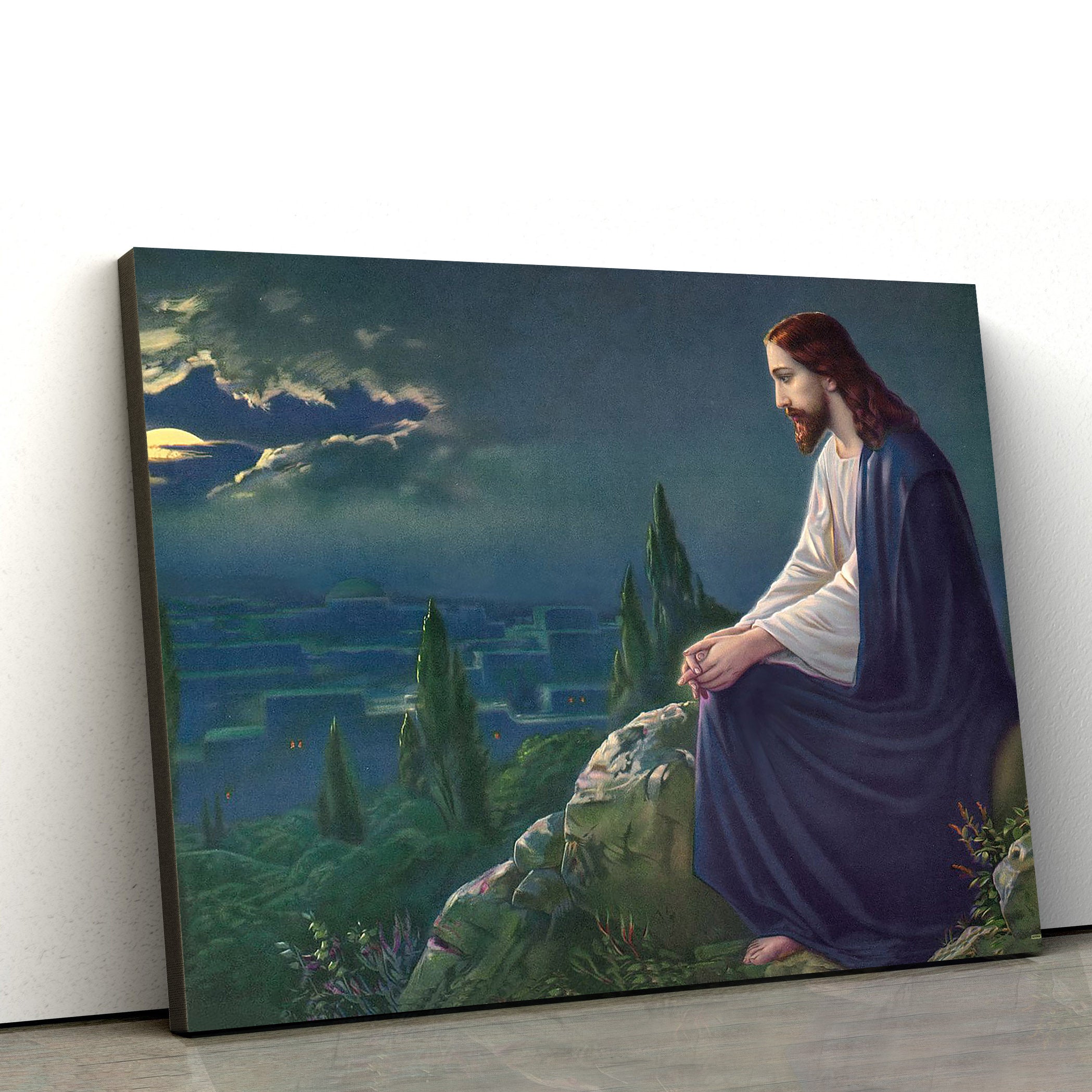 Jesus Christ On The Mount Canvas Pictures – Jesus Christ Canvas Art – Christian Wall Canvas