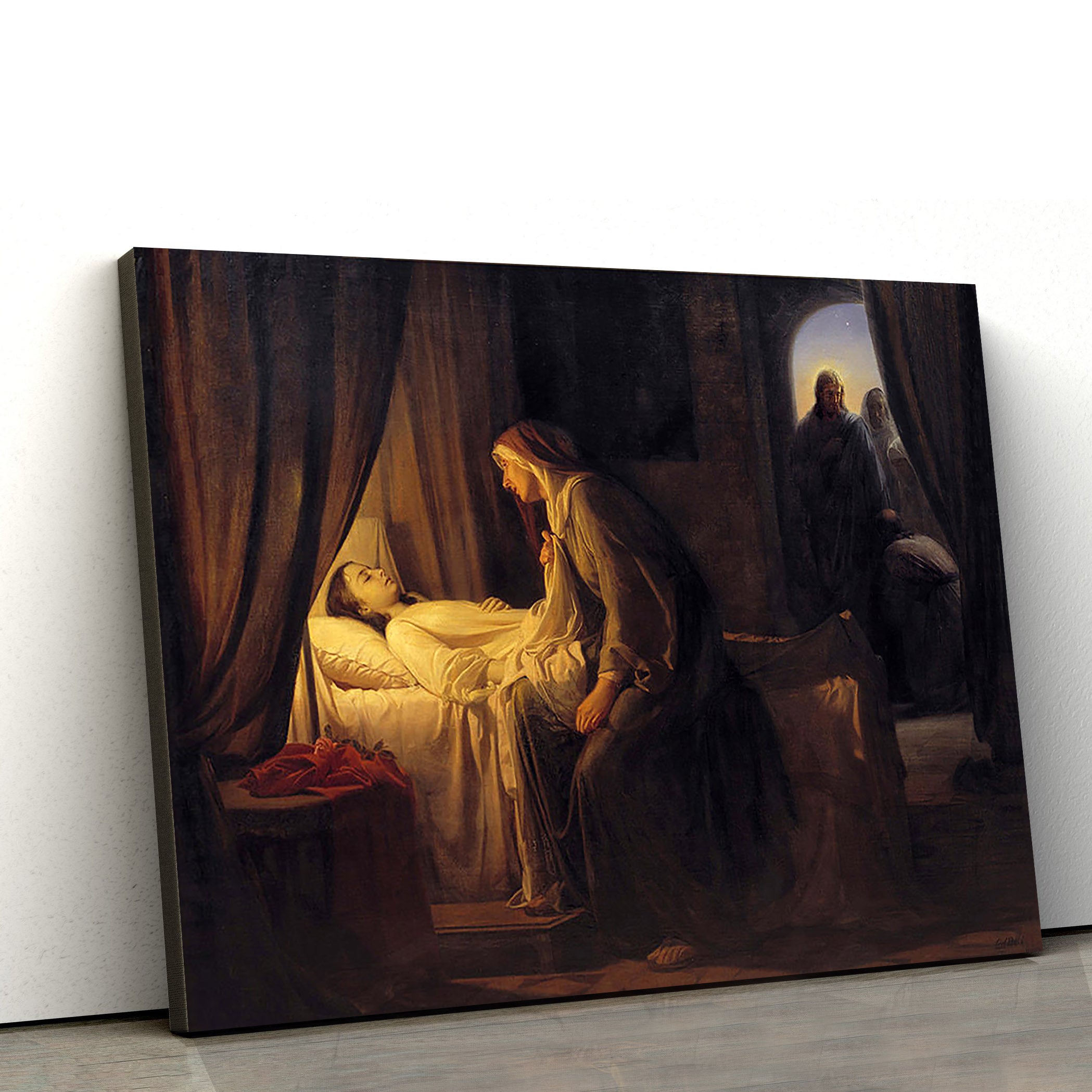 Jesus Christ Raising Daughter Of Jairus Canvas Pictures – Jesus Canvas Pictures – Christian Wall Art