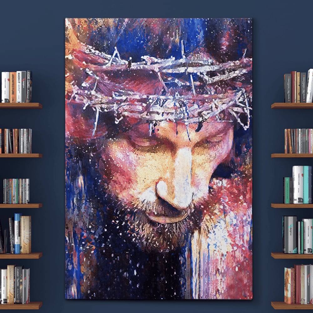 Jesus Christ Watercolor Painting Canvas Posters – Christian Wall Posters – Religious Wall Decor