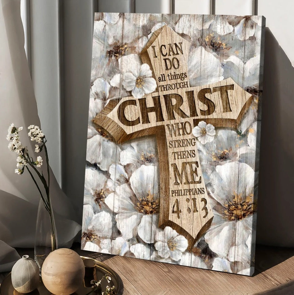 Jesus Crown Of Thorns Heart Cross Canvas Posters – Christian Wall Posters – Religious Wall Decor