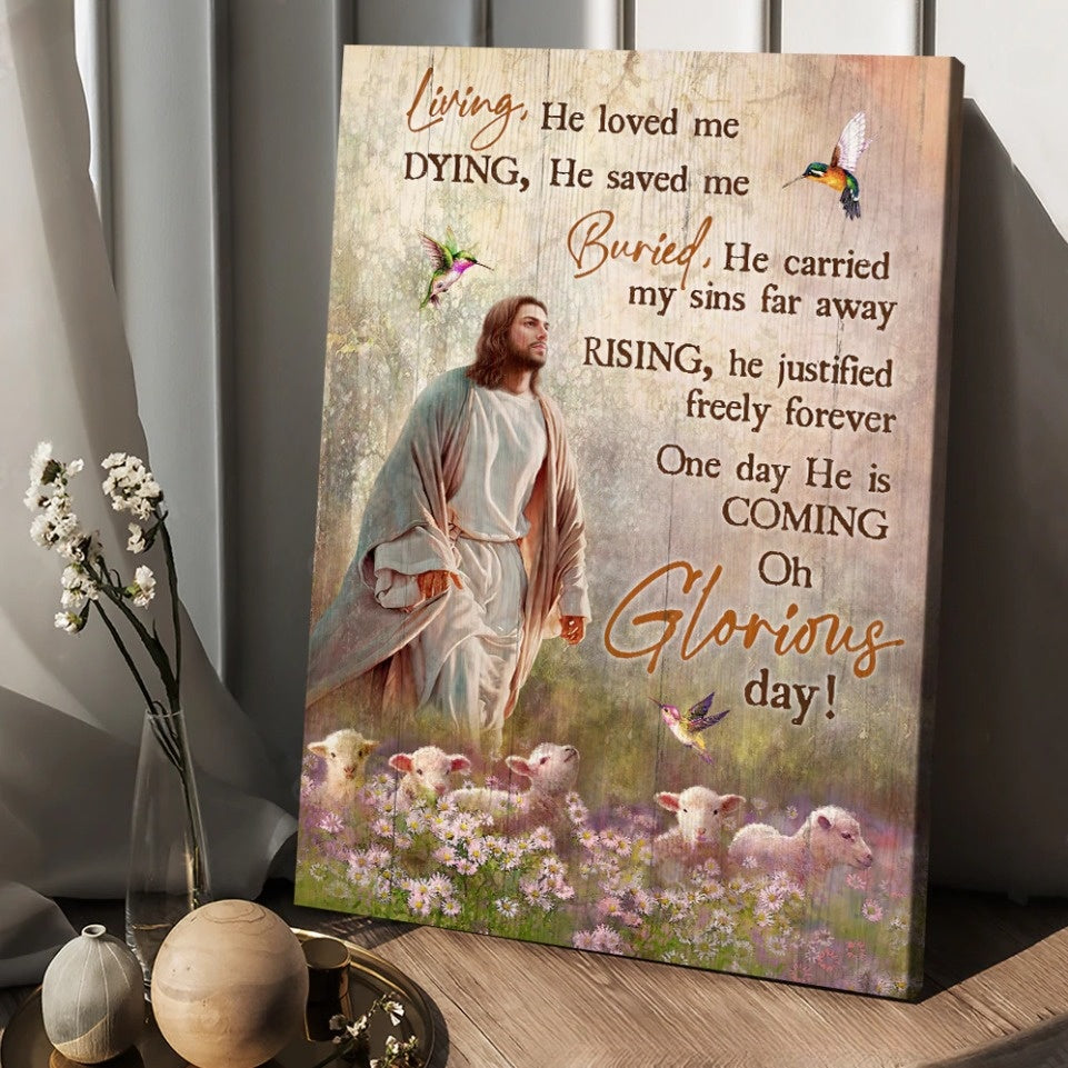 Jesus Flower Of Faith Canvas Posters – Christian Wall Posters – Religious Wall Decor