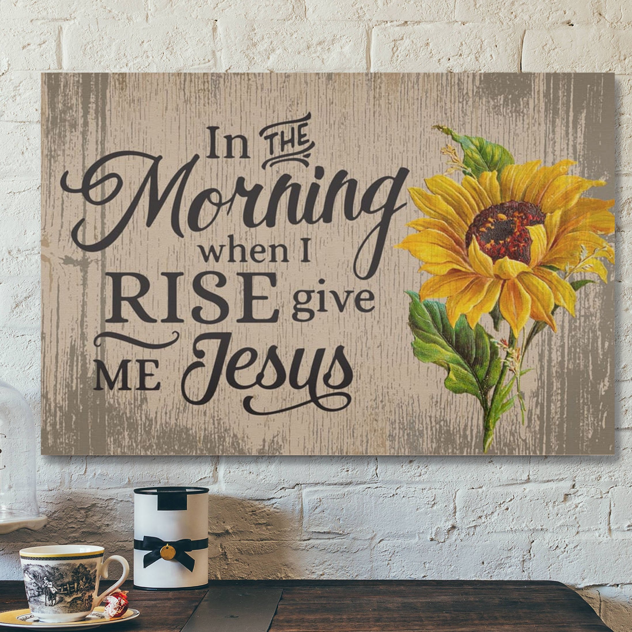 Jesus God Horizontal Canvas Prints – God Wall Art – In The Morning When I Rise Give Me Jesus