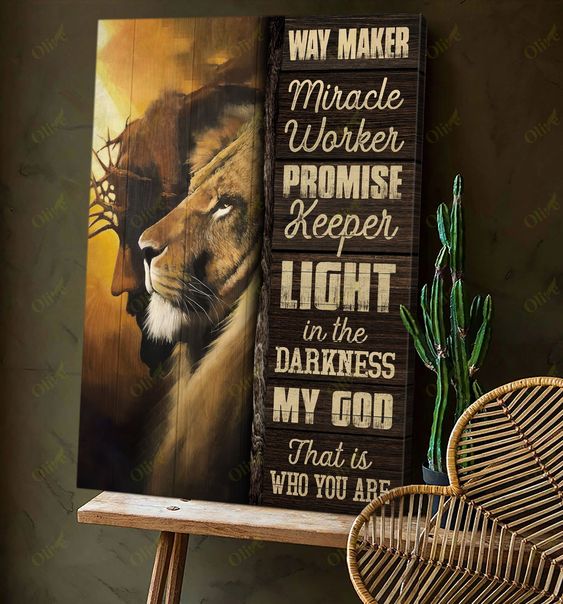 Jesus God Is My Light Canvas Posters – Christian Wall Posters – Religious Wall Decor