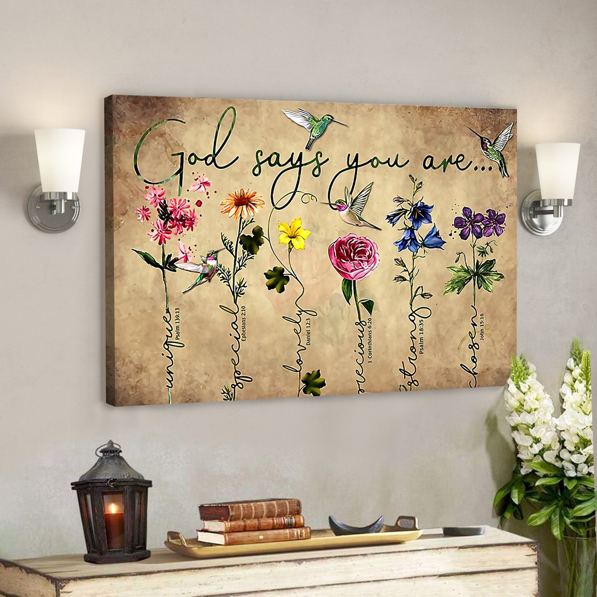 Jesus God Landscape Canvas Prints – God Wall Art – God Says You Are