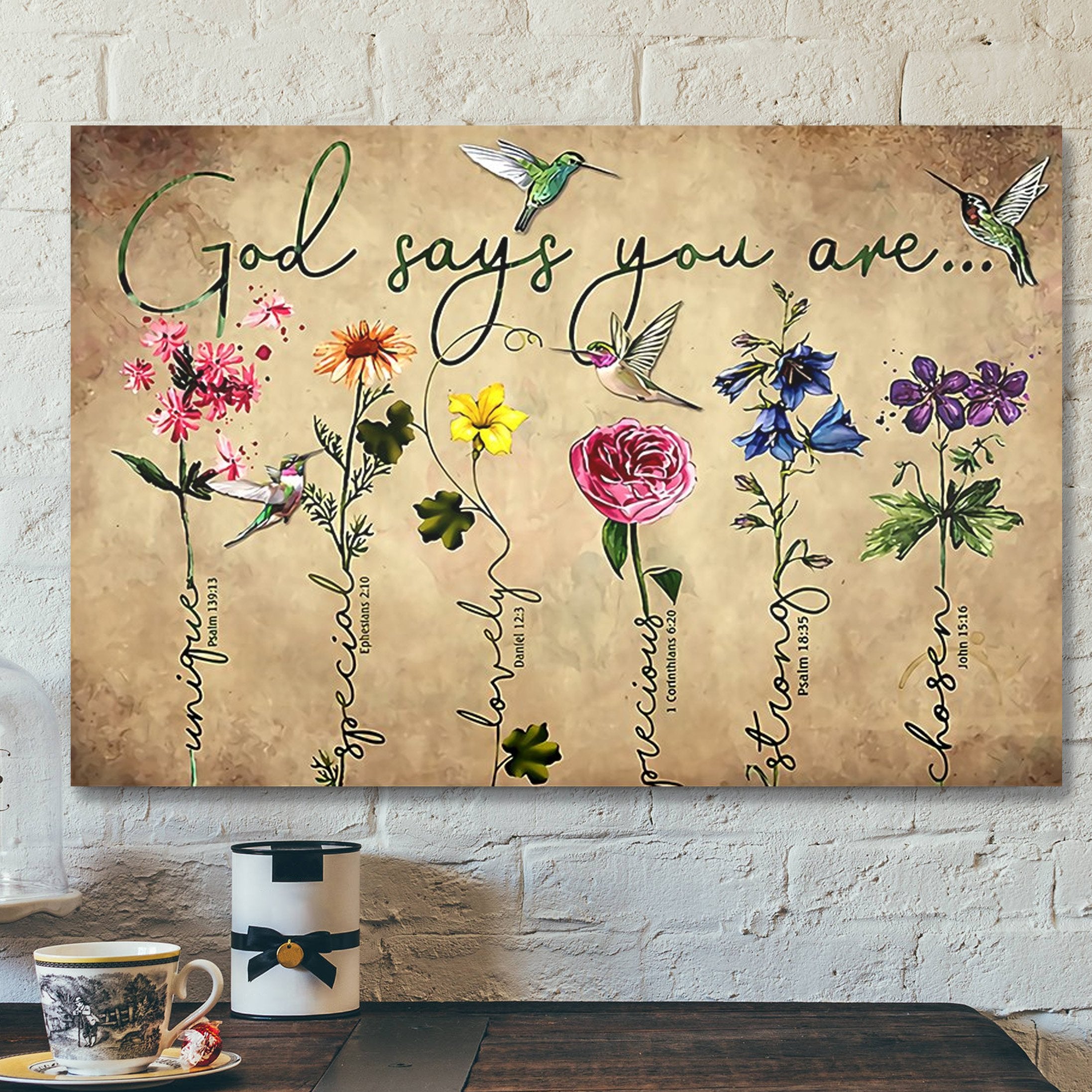 Jesus God Landscape Canvas Prints – God Wall Art – God Says You Are