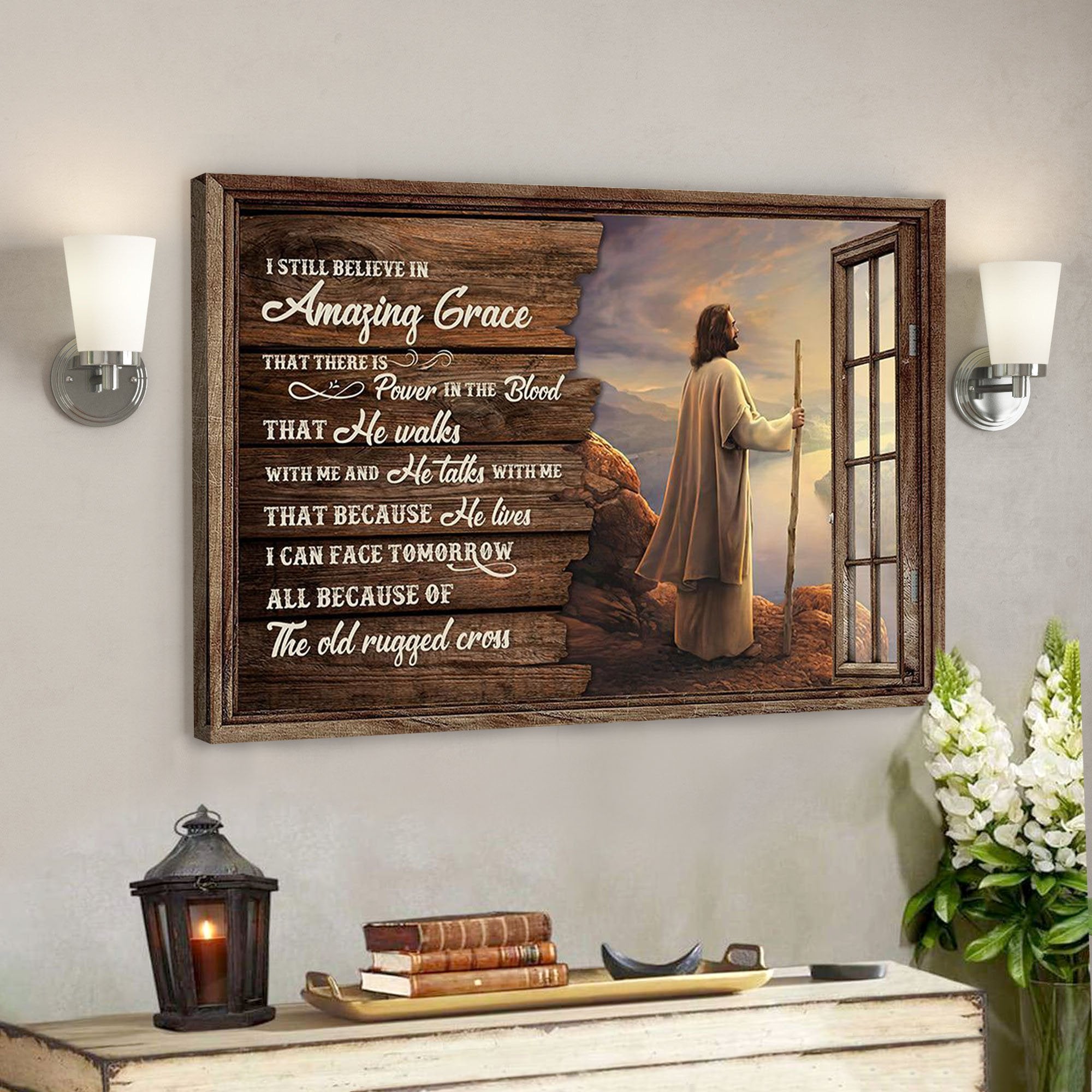 Jesus God Landscape Canvas Prints – Jesus Wall Art – I Still Believe In Amazing Grace