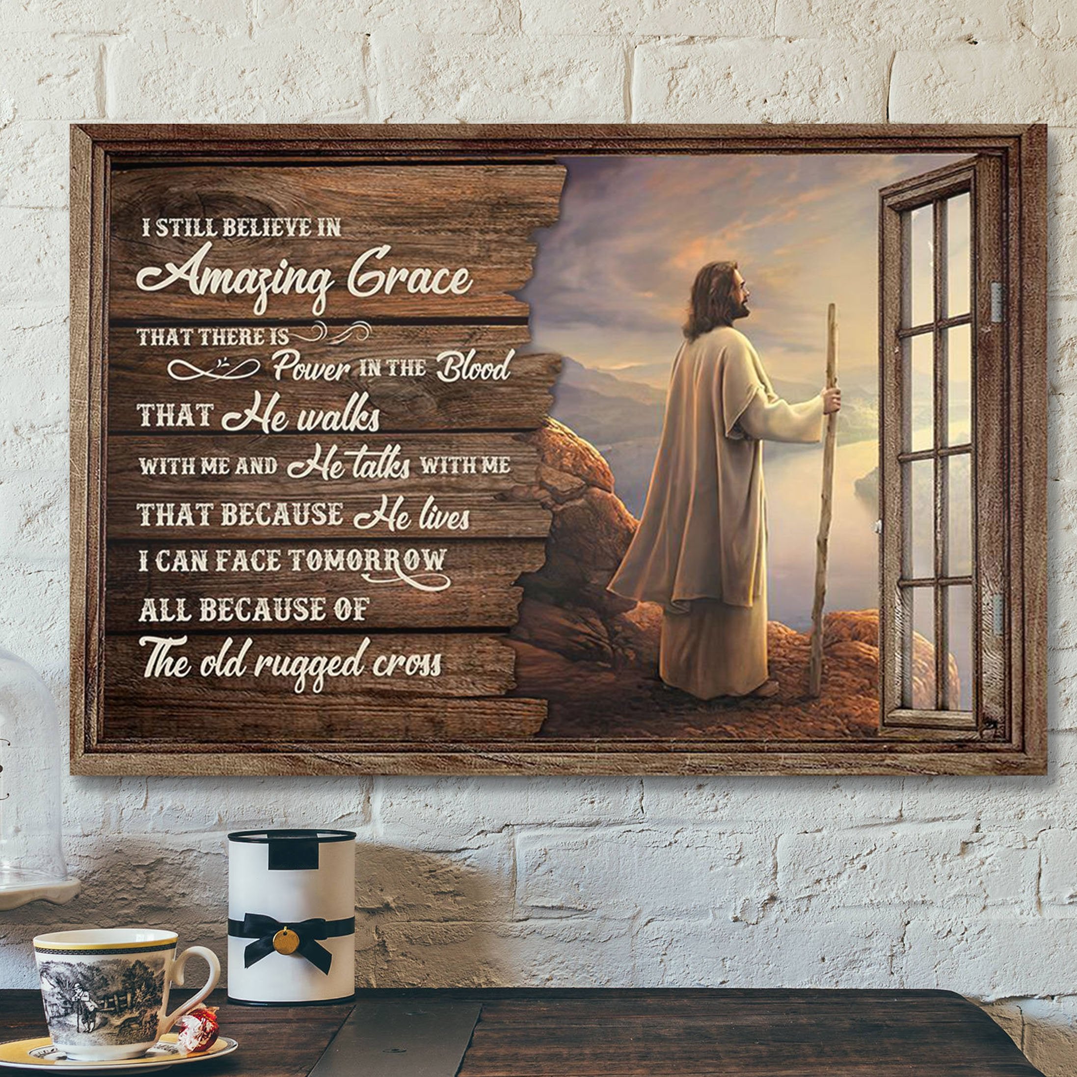 Jesus God Landscape Canvas Prints – Jesus Wall Art – I Still Believe In Amazing Grace