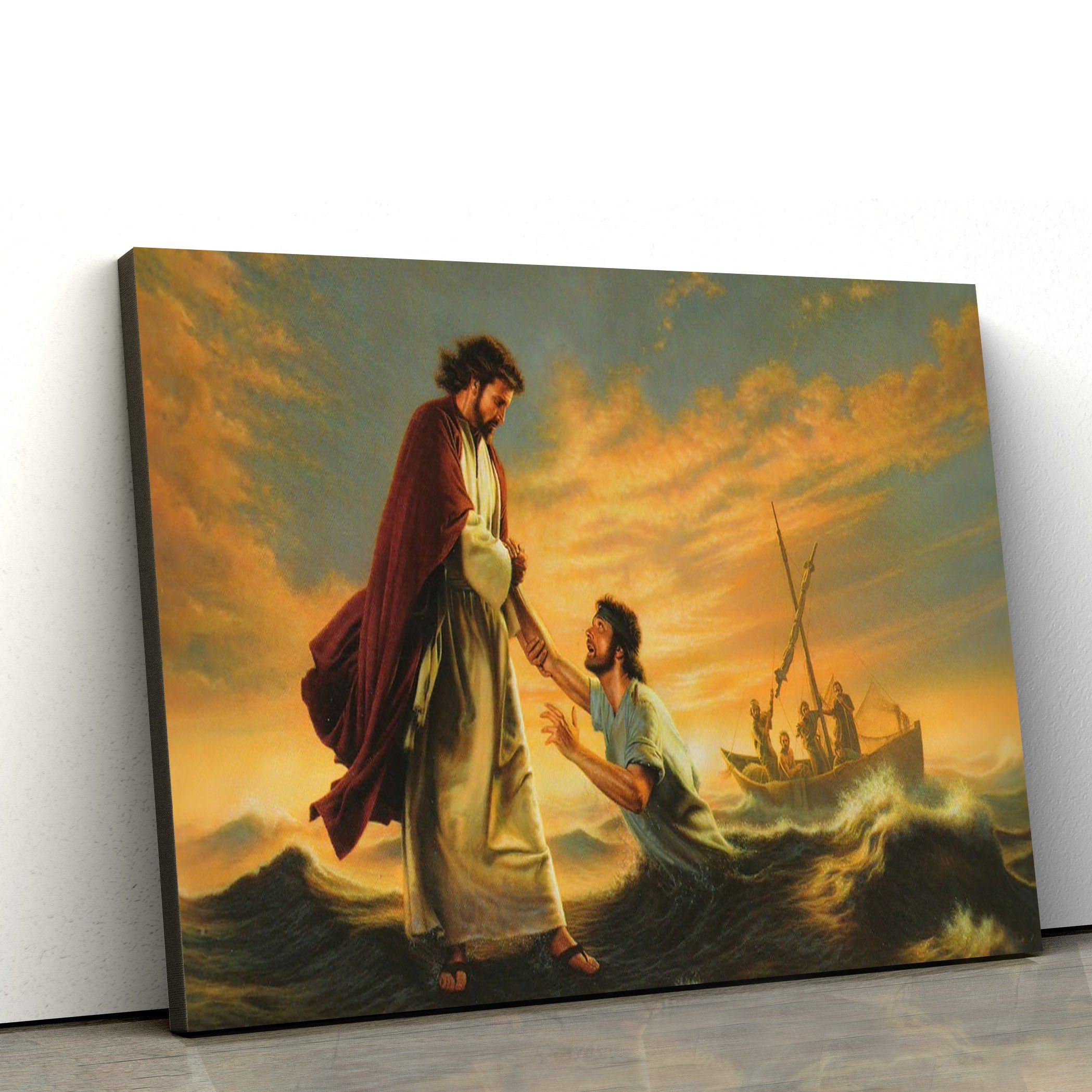 Jesus Heal People Canvas Pictures – Jesus Christ Canvas Art – Christian Wall Canvas