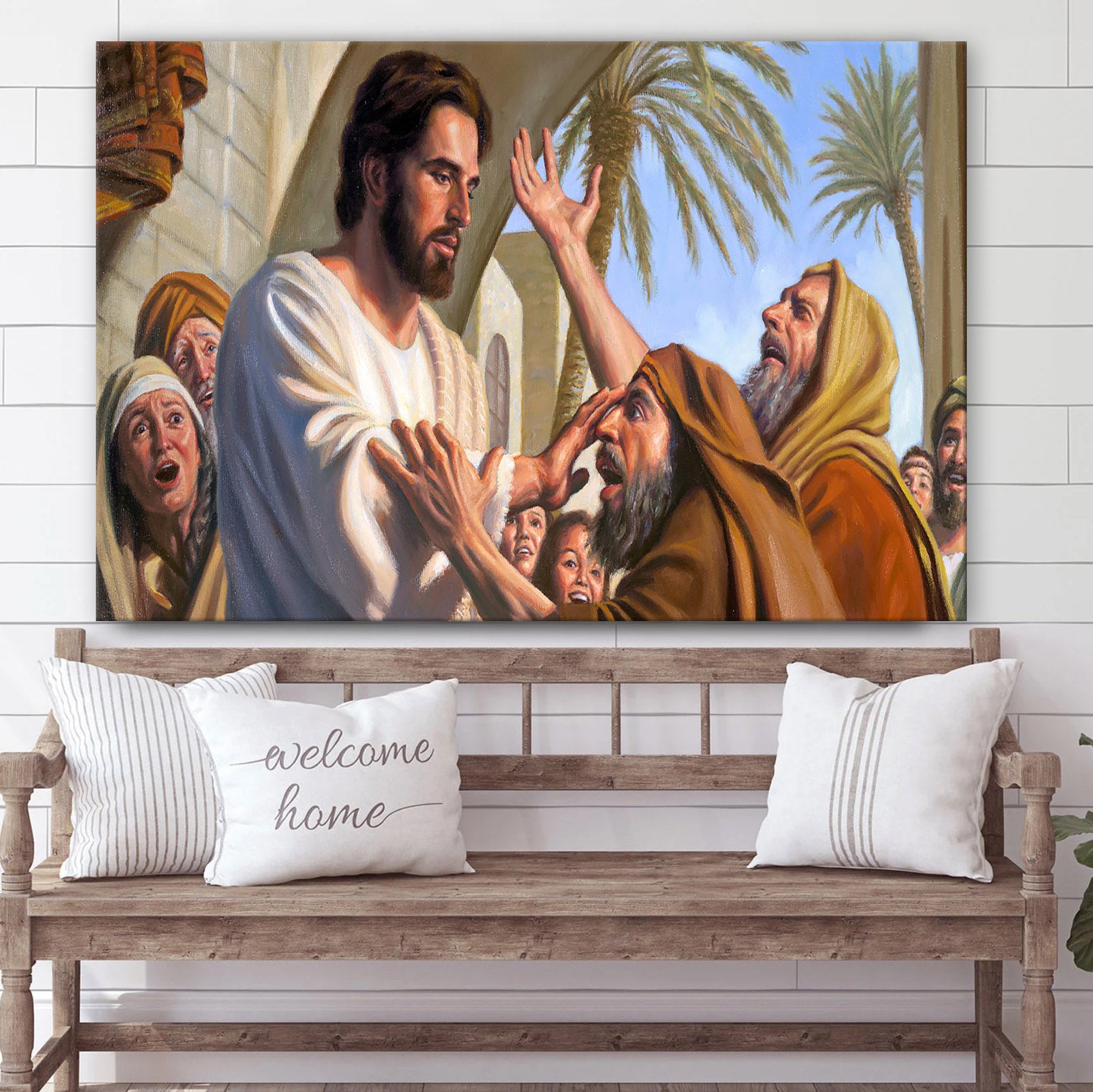 Jesus Healing Canvas Pictures – Jesus Christ Canvas Art – Christian Wall Canvas