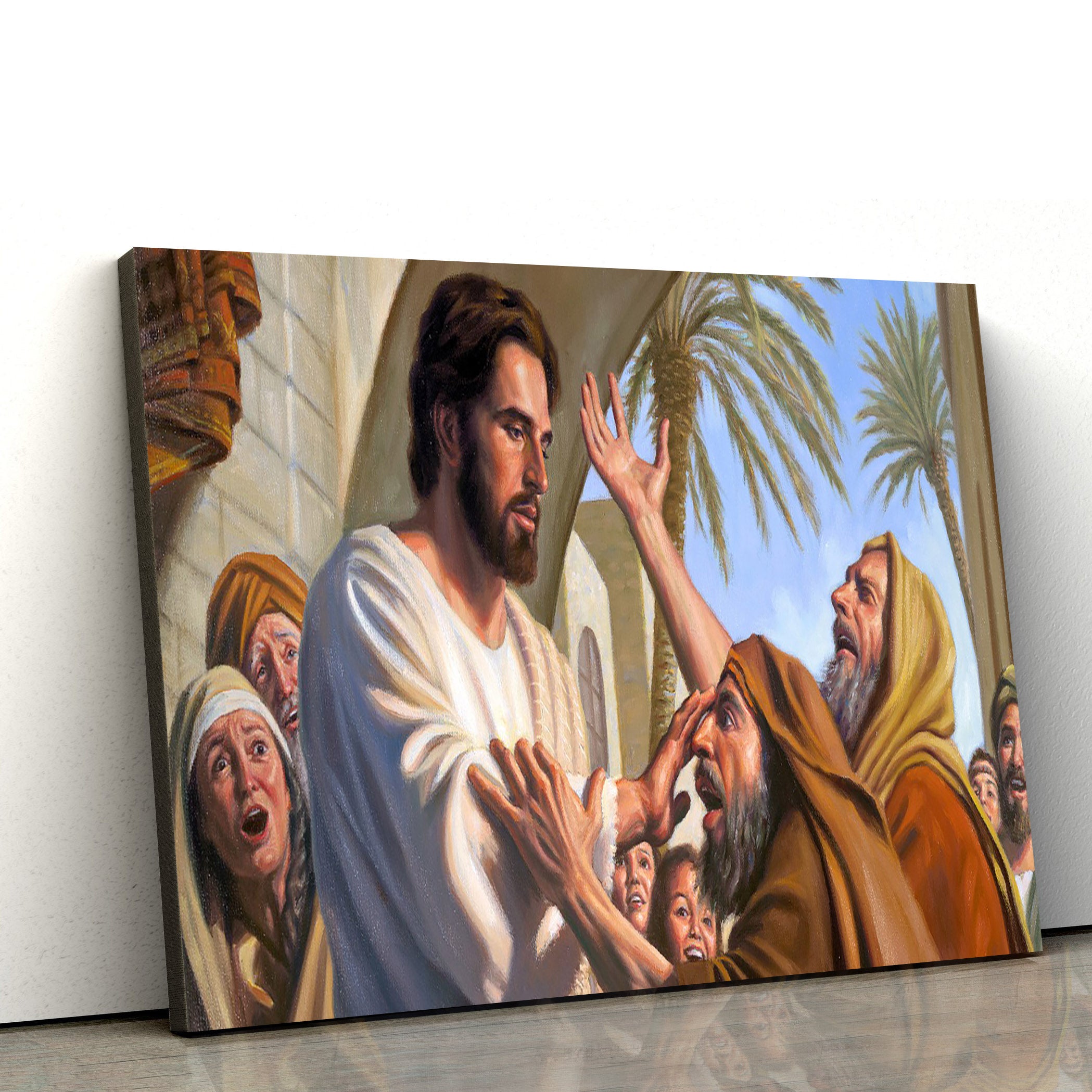 Jesus Healing Canvas Pictures – Jesus Christ Canvas Art – Christian Wall Canvas