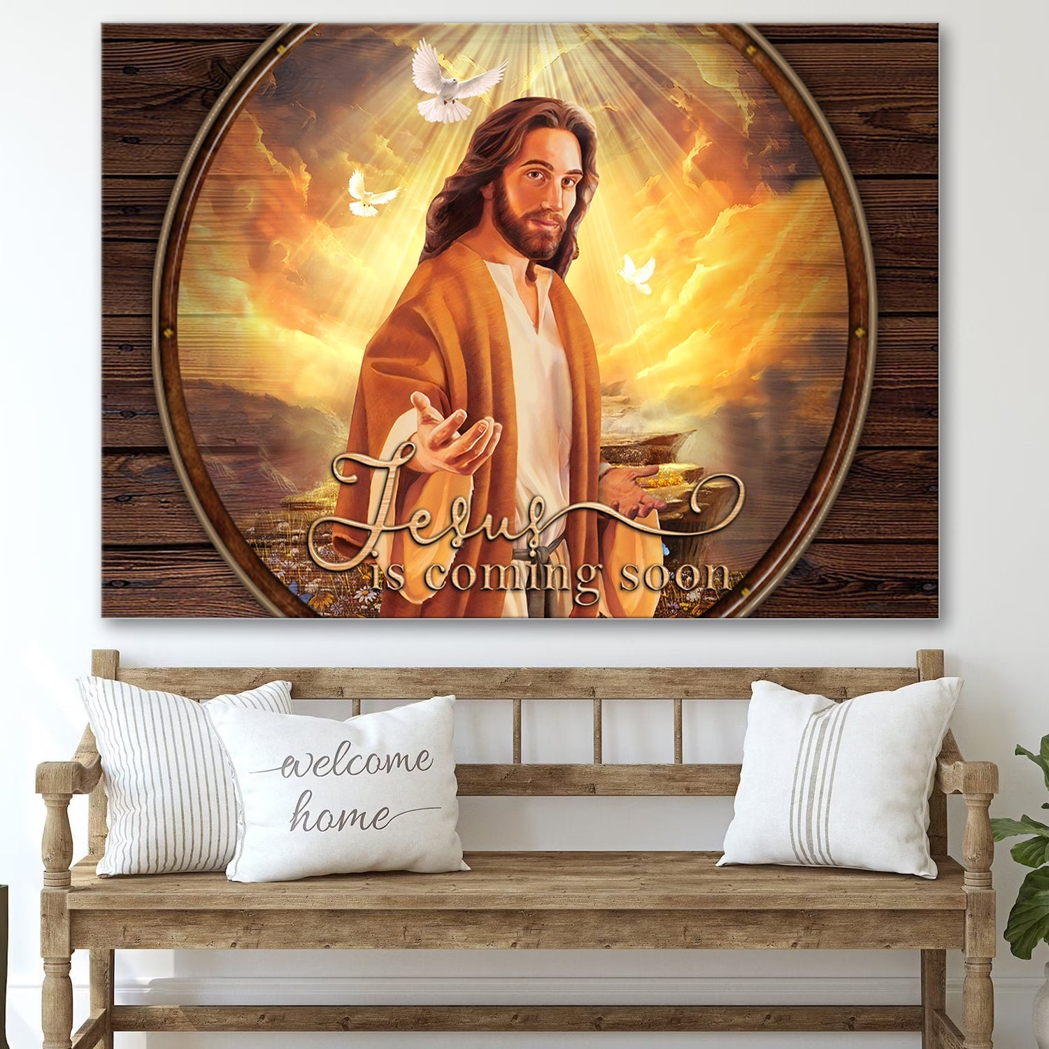 Jesus Is Coming Soon Canvas Wall Art – Jesus Canvas Pictures – Christian Wall Posters