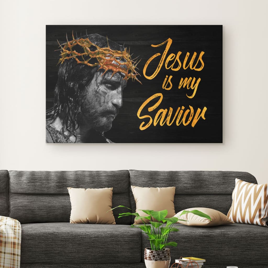 Jesus Is My Savior Canvas Wall Art – Christian Canvas – Faith Canvas