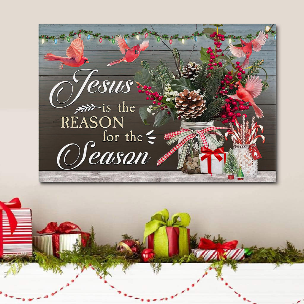 Jesus Is The Reason For Season Christmas Wall Art Canvas Print – Art On Wall – Wall Decorator