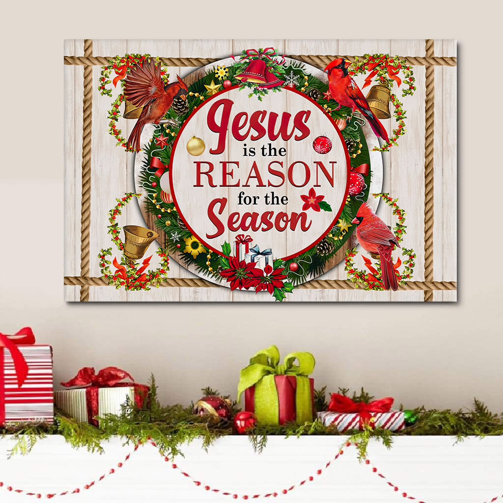 Jesus Is The Reason For Season Christmas Wall Art Canvas – Religious Wall Art Canvas