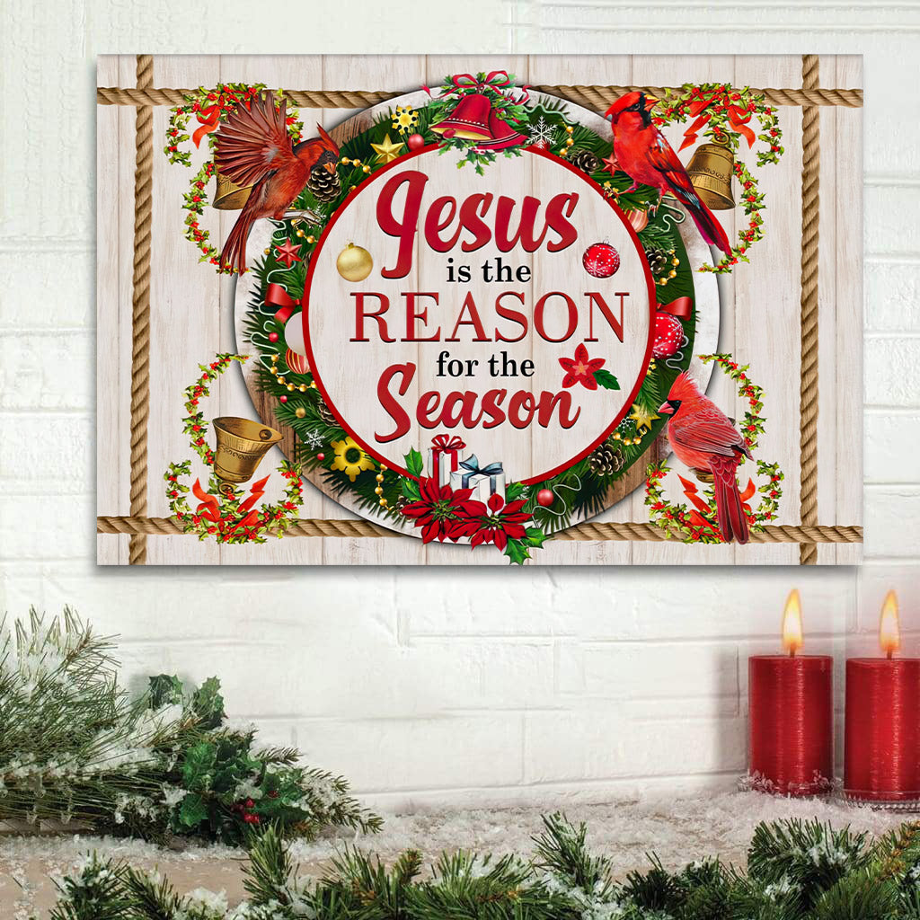 Jesus Is The Reason For Season Christmas Wall Art Canvas – Religious Wall Art Canvas