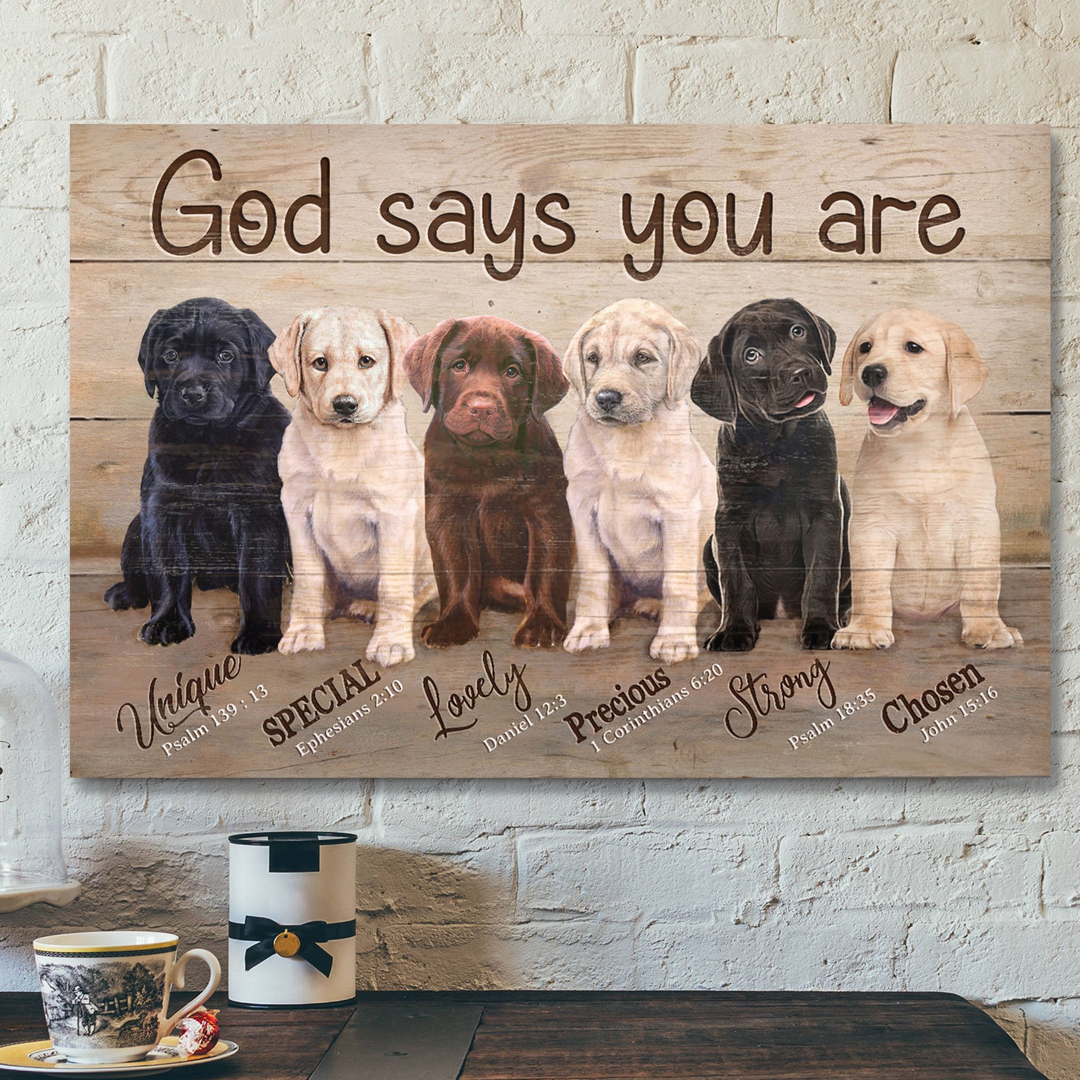 Jesus Landscape Canvas Print – God Wall Art Labrador – God Says You Are