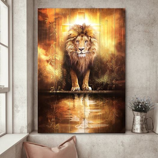 Jesus Lion And Lamb Christian Are Alway Strong Canvas Posters – Christian Wall Posters – Religious Wall Decor