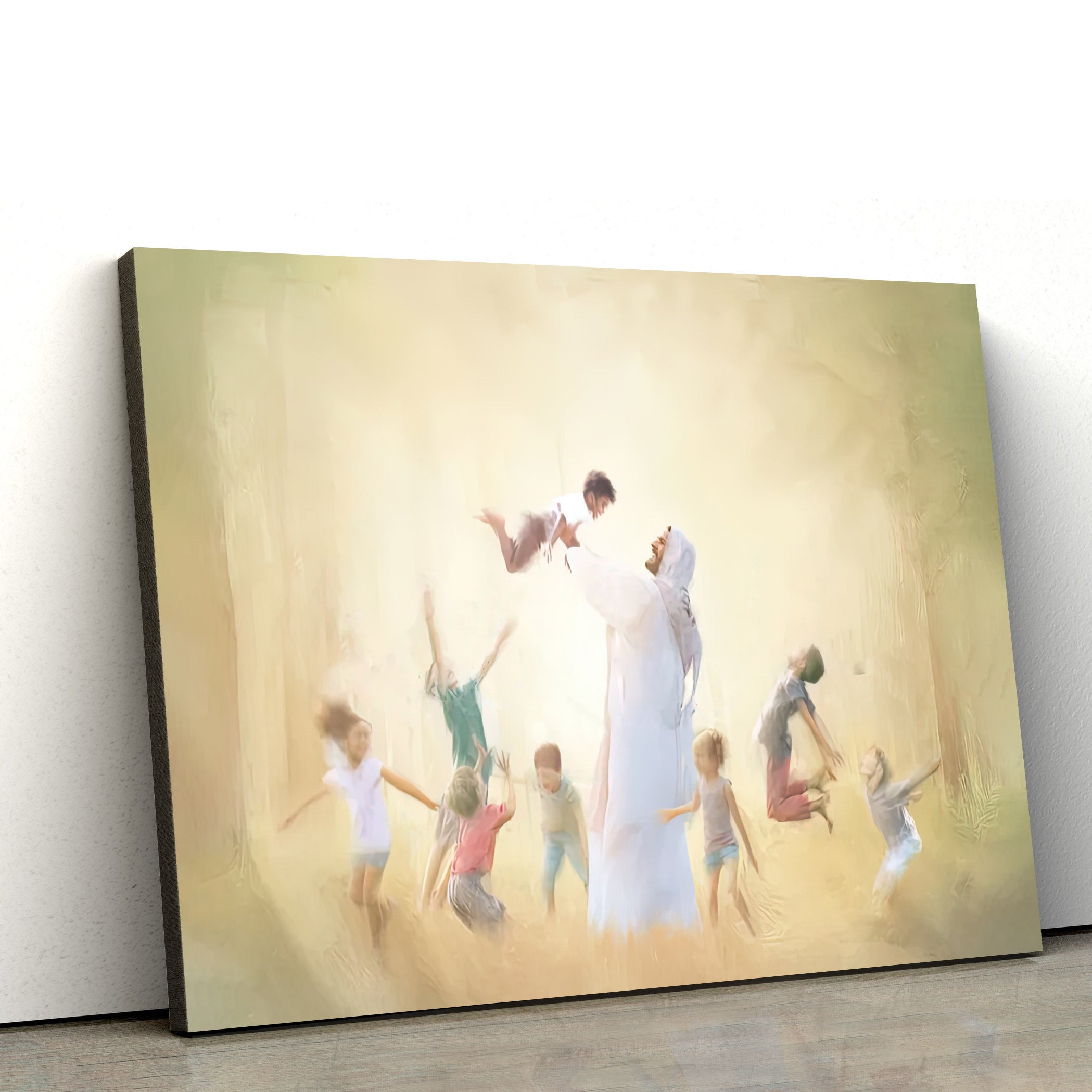 Jesus Loves The Little Children Canvas Art – Jesus Christ Pictures – Jesus Wall Art – Christian Wall Decor