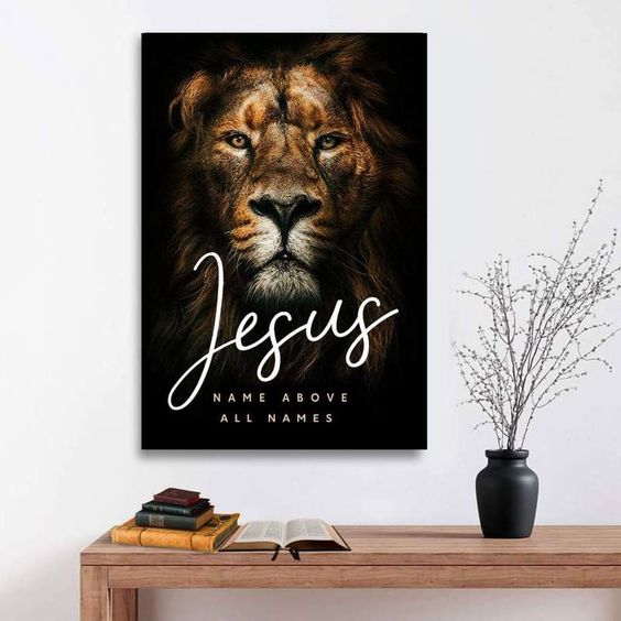 Jesus Name Above All Names Canvas Wall Art – Christian Wall Posters – Religious Wall Decor