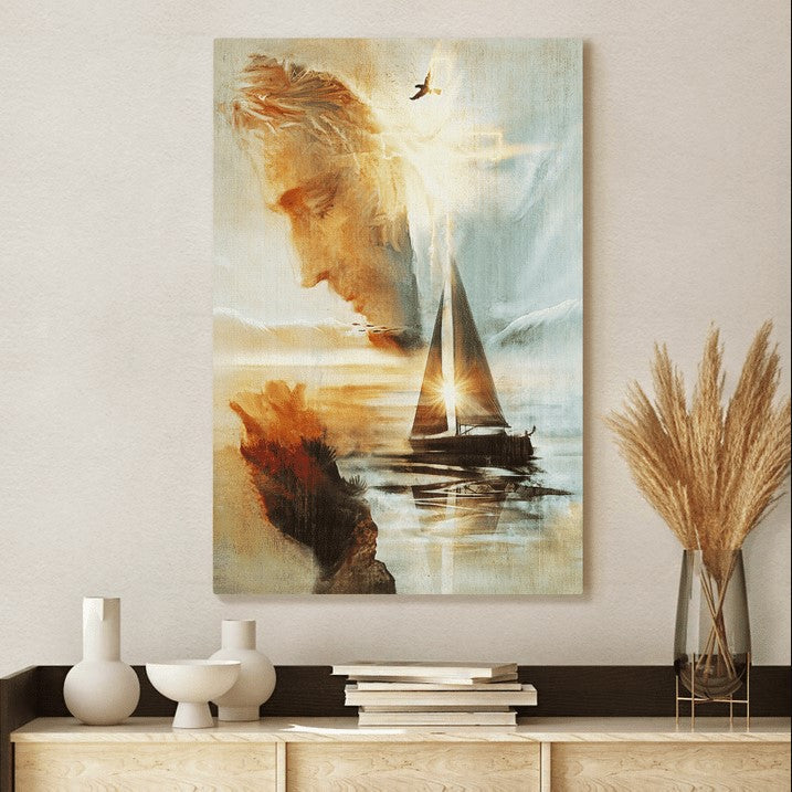 Jesus Praying Canvas Wall Art – Christian Wall Posters – Religious Wall Decor