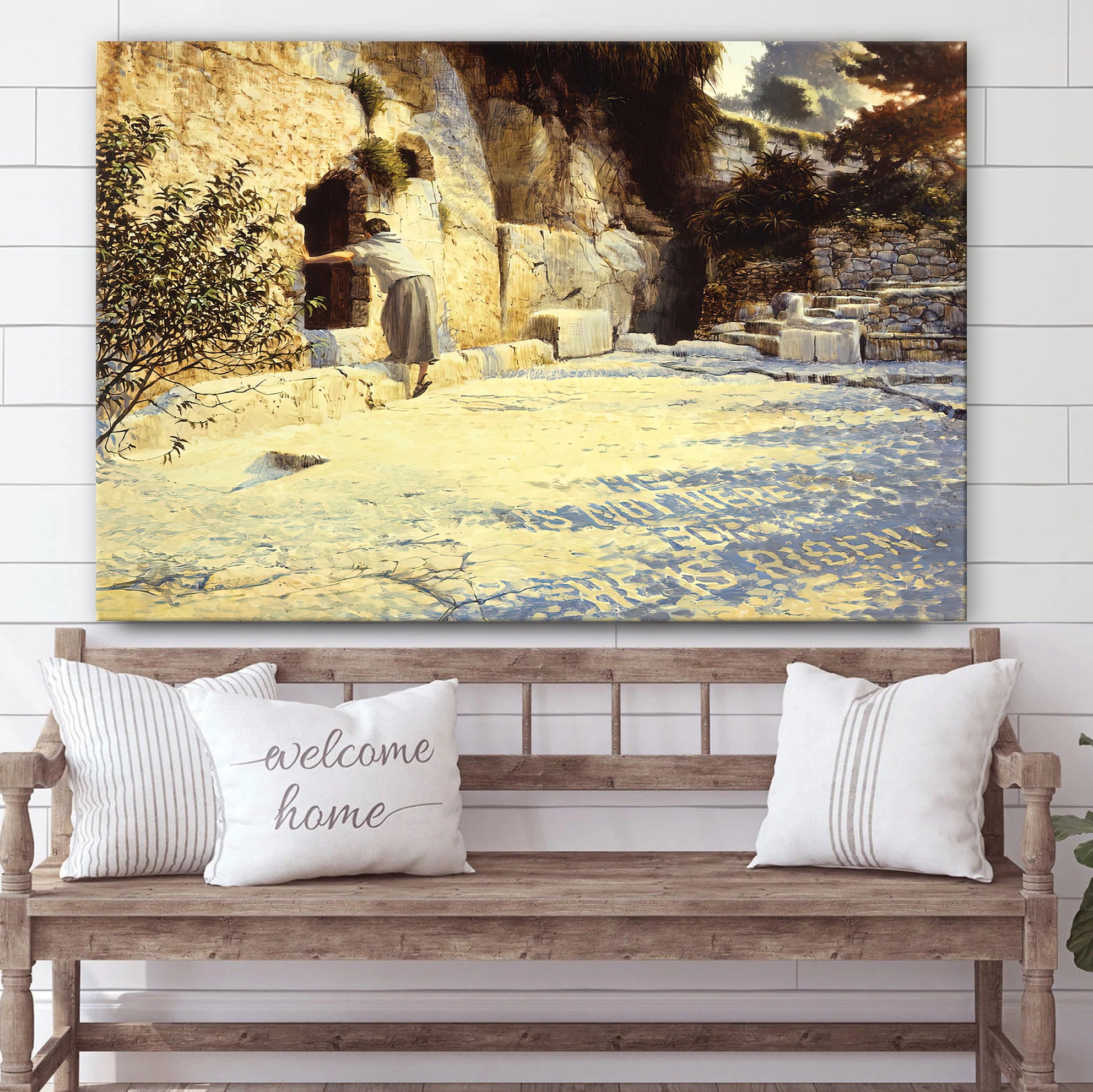 Jesus Resurrection The Empty Tomb 1 Canvas Pictures – Easter Canvas – Christian Canvas Wall Art