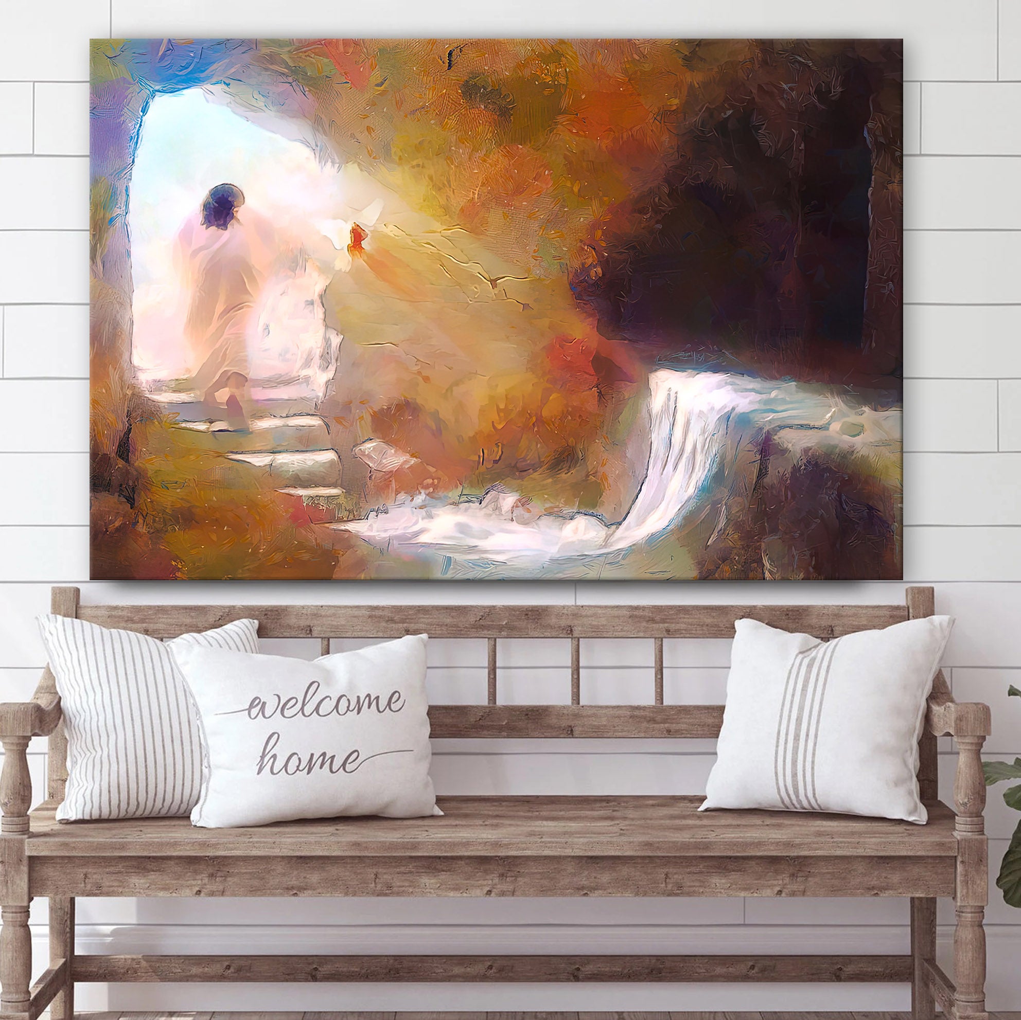 Jesus Resurrection The Empty Tomb Canvas Pictures – Easter Canvas – Christian Canvas Wall Art