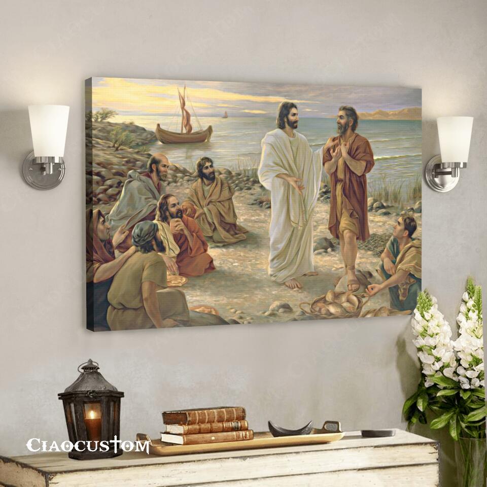 Jesus Speaks to His Disciples – Jesus Canvas Painting – Jesus Canvas Art – Jesus Poster – Jesus Canvas – Christian Gift