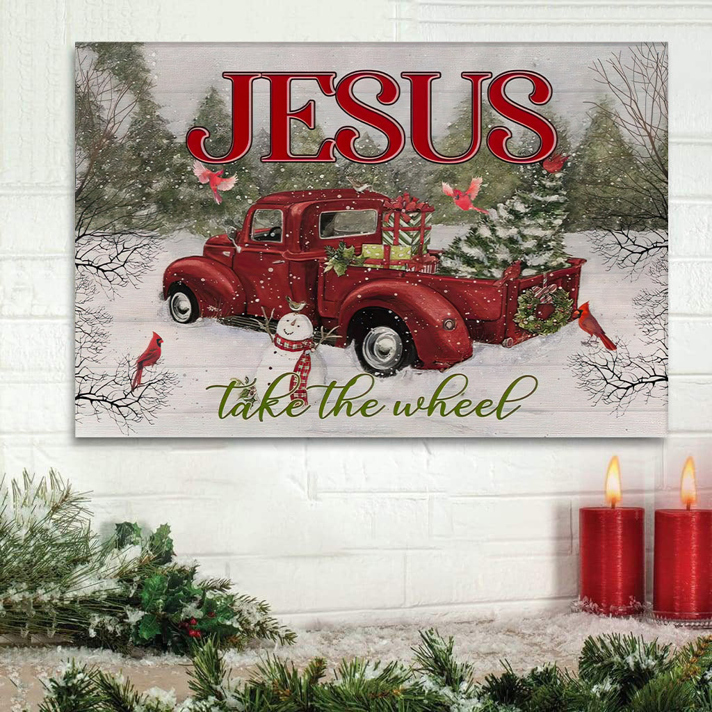 Jesus Take The Wheel Christmas Wall Art Canvas Christian Gifts – Religious Posters