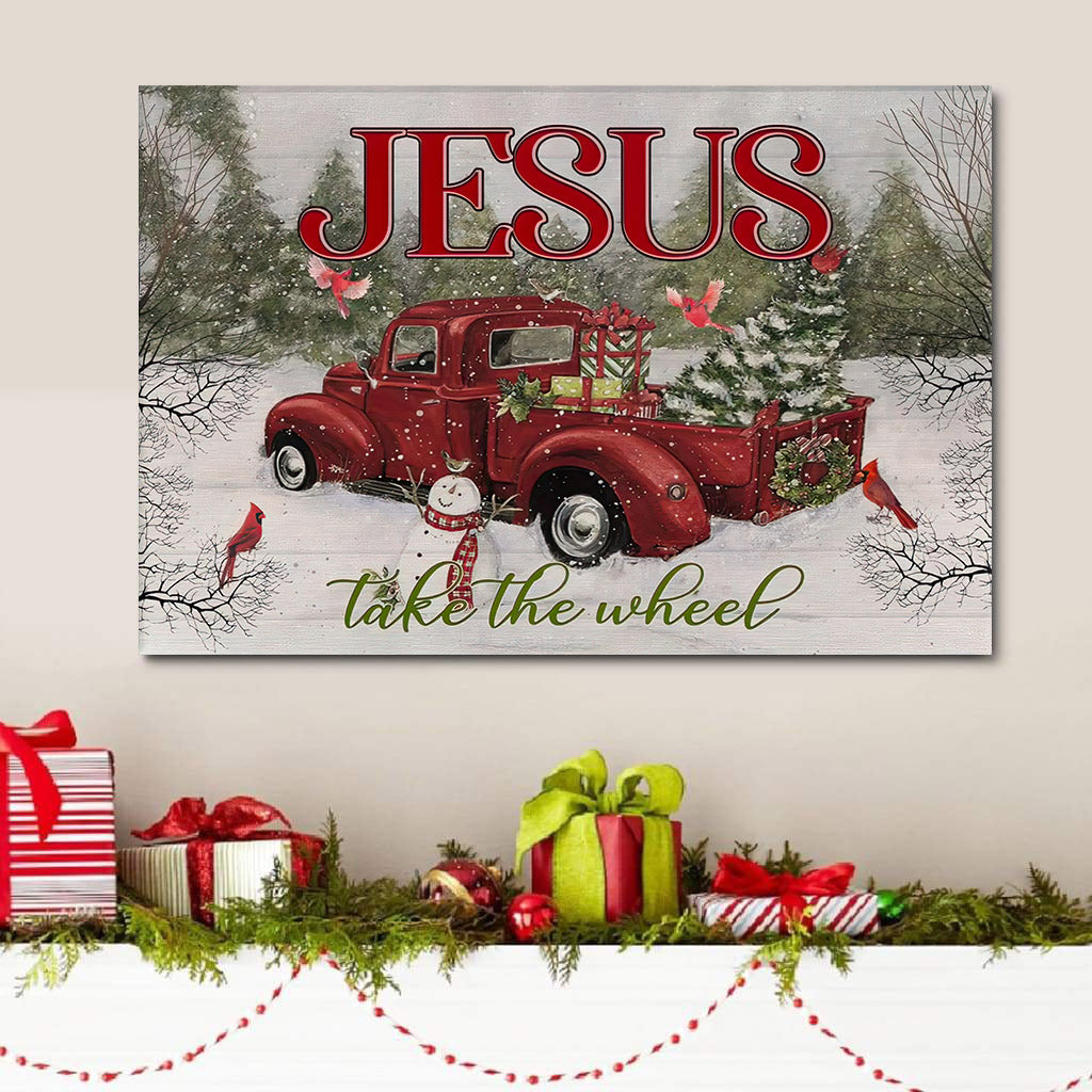 Jesus Take The Wheel Christmas Wall Art Canvas Christian Gifts – Religious Posters