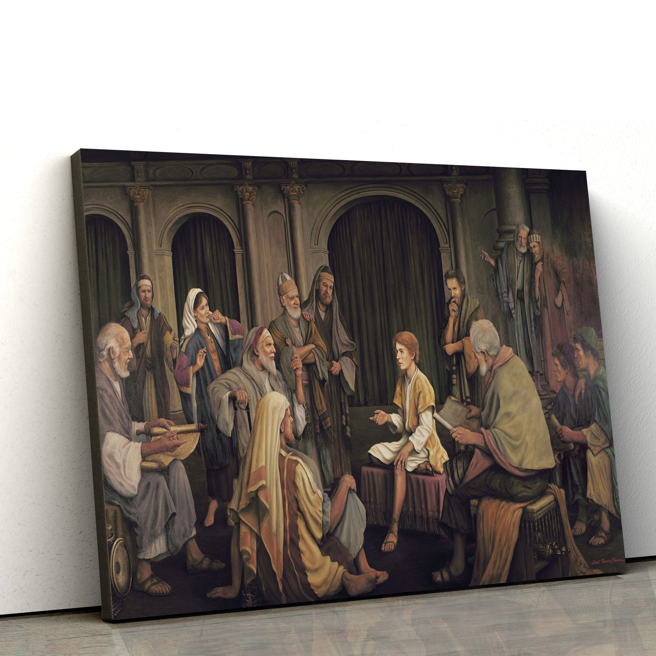 Jesus Teaching The Elders In The Temple Canvas Pictures – Jesus Canvas Wall Art – Christian Canvas Paintings