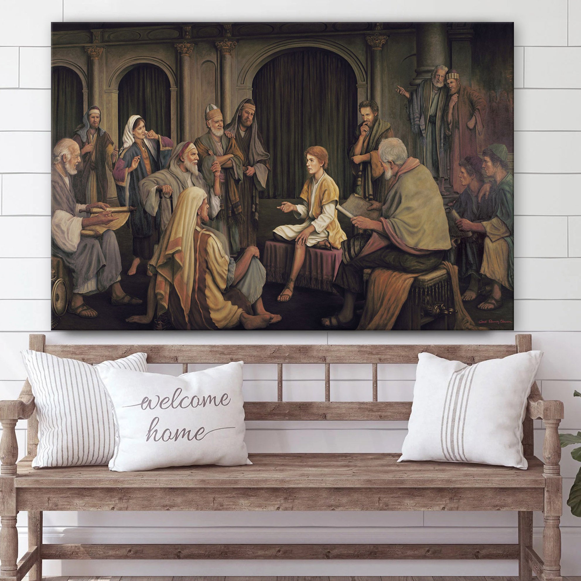 Jesus Teaching The Elders In The Temple Canvas Pictures – Jesus Canvas Wall Art – Christian Canvas Paintings