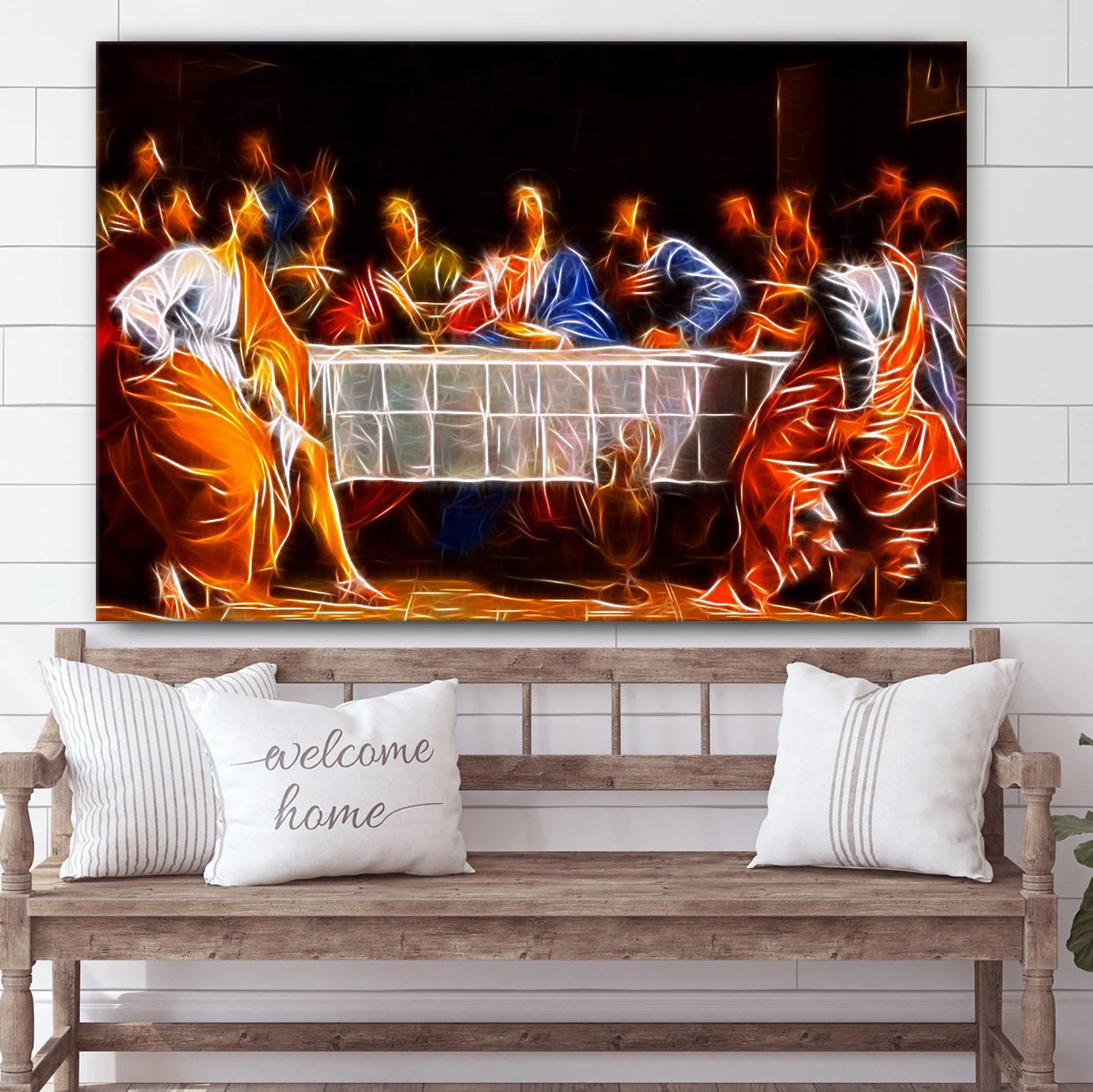 Jesus The Last Supper Canvas Pictures – Jesus Canvas Wall Art – Christian Canvas Paintings